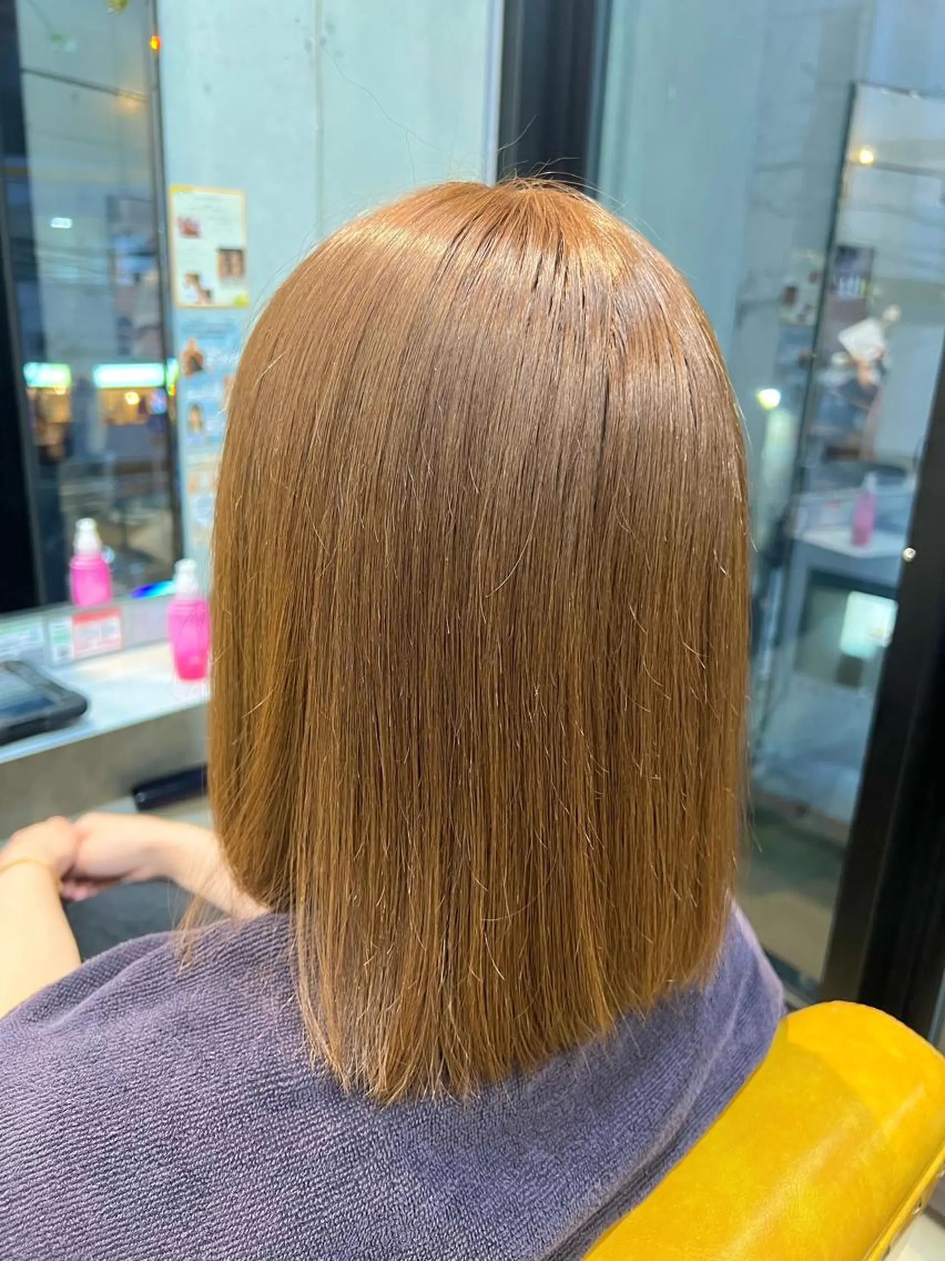 ミディアム カラー カコ/レイヤーカット ヘアアレンジのヘアスタイル