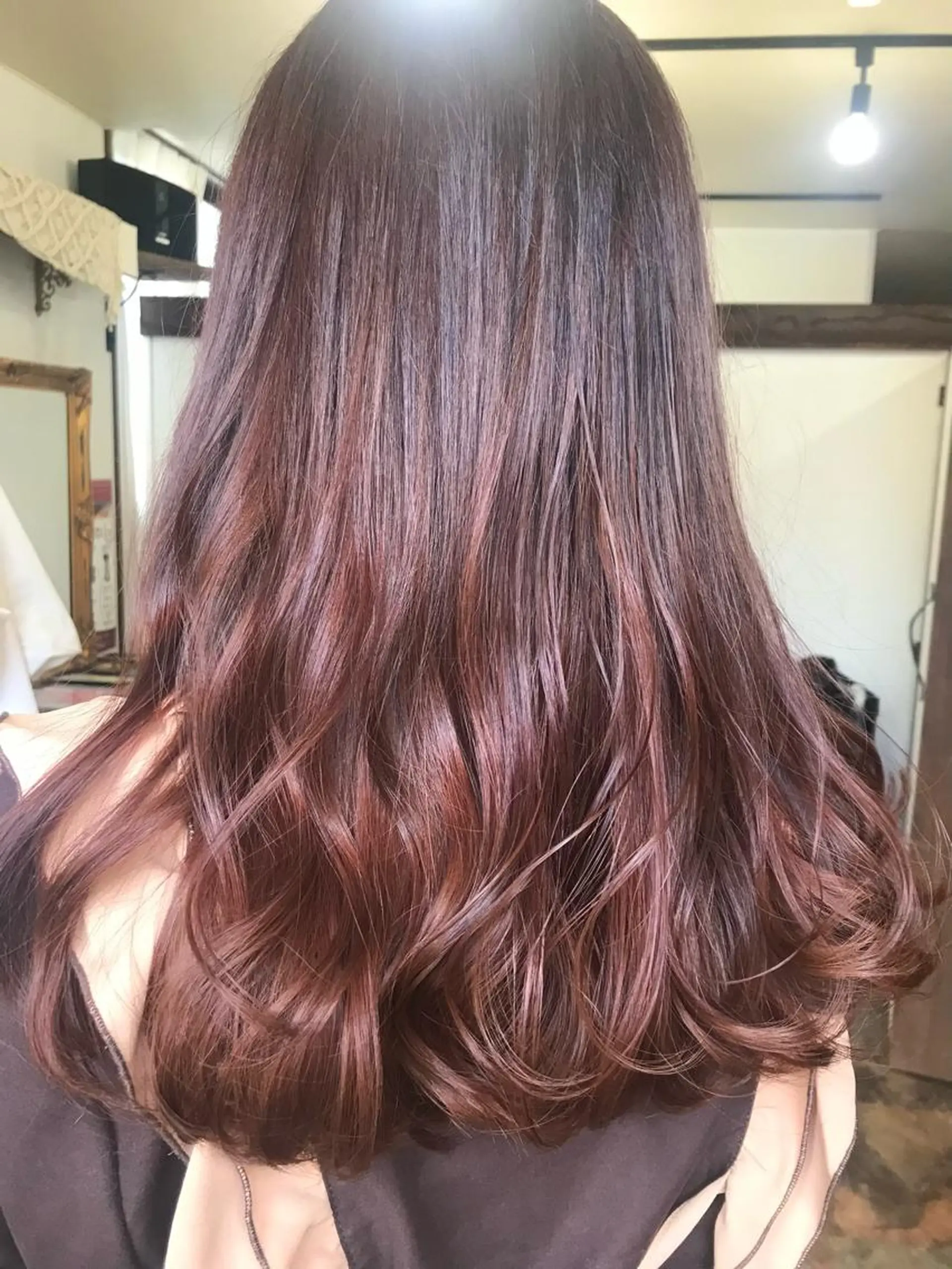 ロング カラー ブラウンカラー ピンクカラー ピンクブラウン カット ヘアカラー トリートメント Day&Night 粋所属・【天神／大名】 Honoka．のヘアスタイル