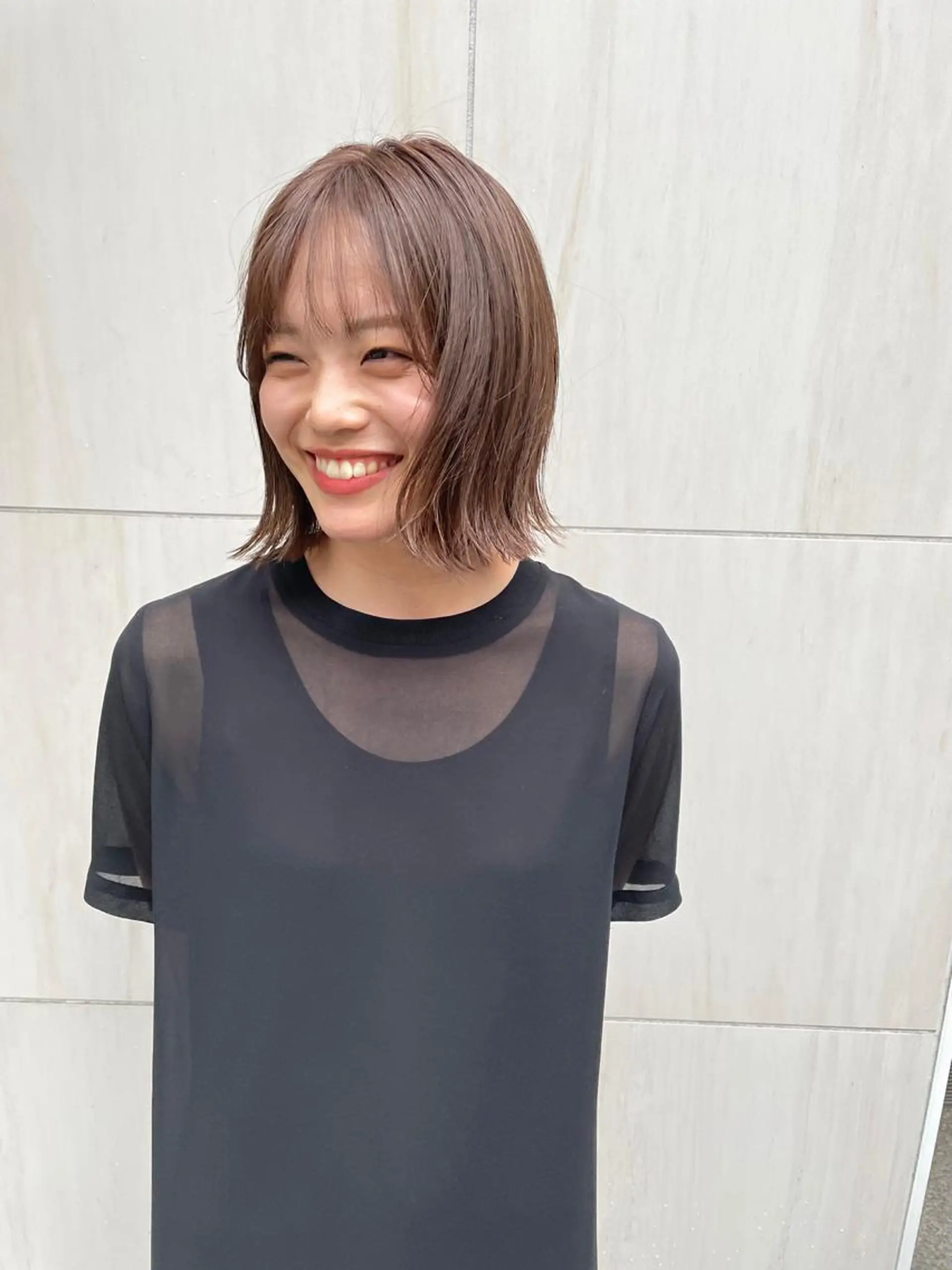 ミディアム カラー パーマ ヘアアレンジ メンズ キッズ ネイル マツエク・マツパ ベージュカラー tatsumi/ボブ ウルフ/レイヤーのヘアスタイル