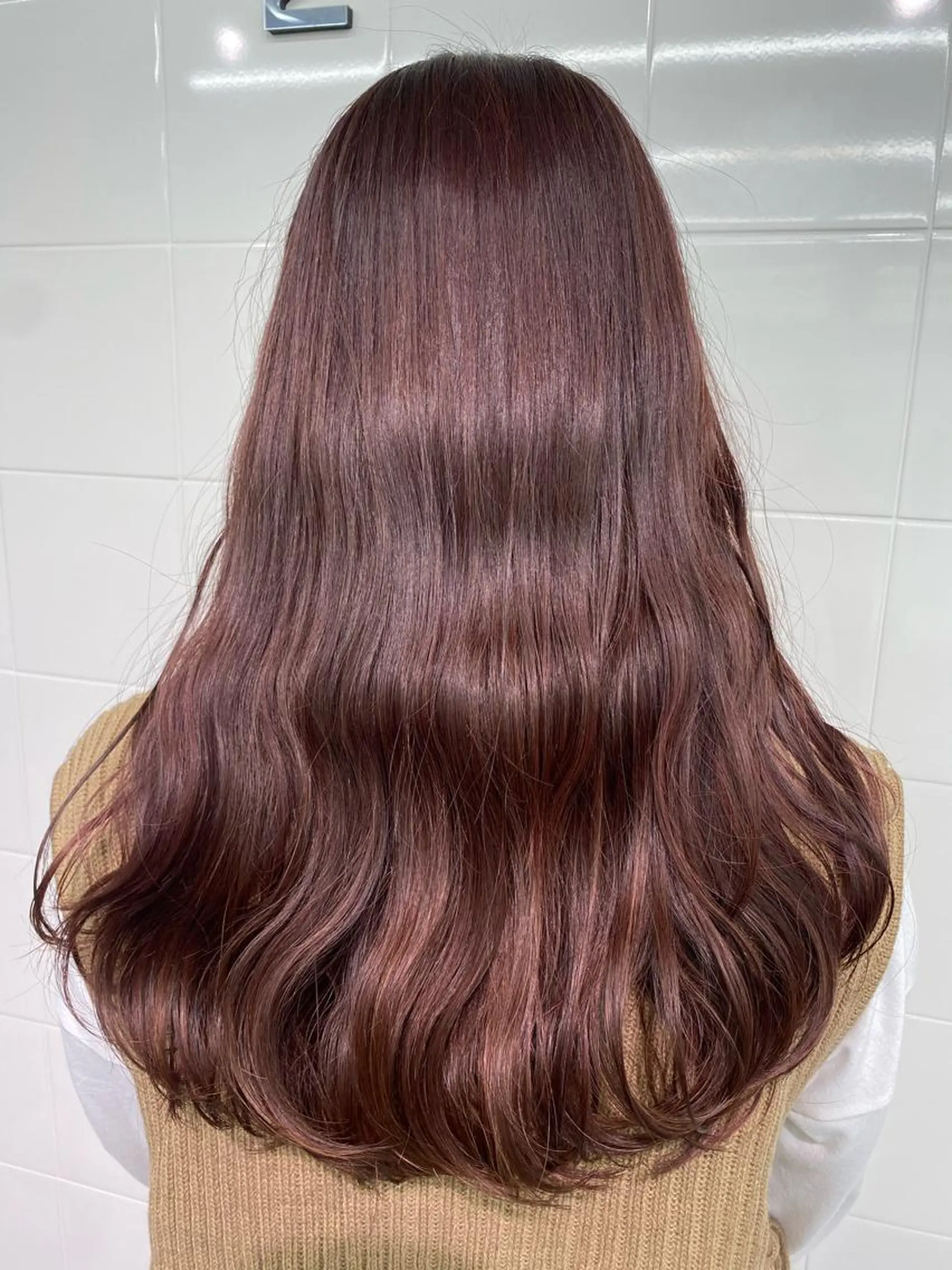 ロング ピンクブラウン grow所属・🧡YUKA🧡 渋谷/プルエクステのヘアスタイル