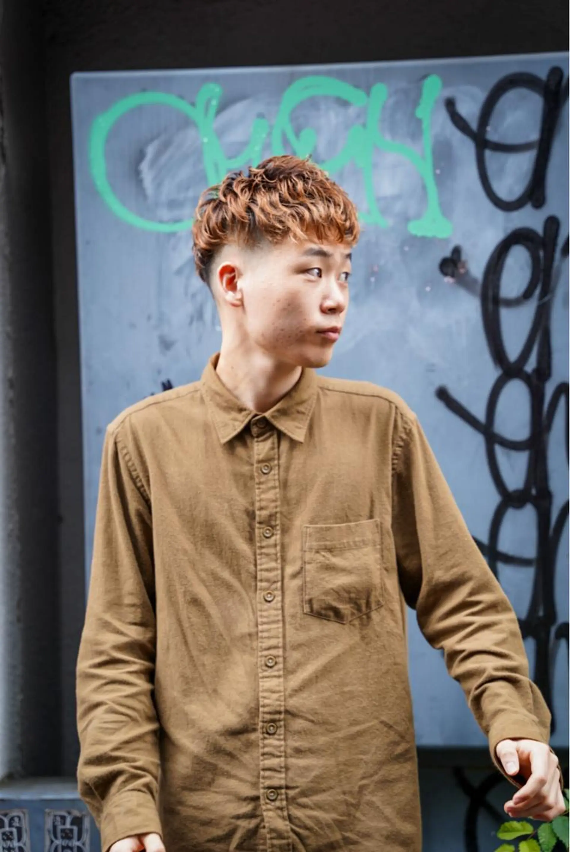 ショート パーマ メンズ フェードカット メンズパーマ カット パーマ The Gollum cut＆shave所属・垢抜け・メンズパーマ 津山祐紀のヘアスタイル