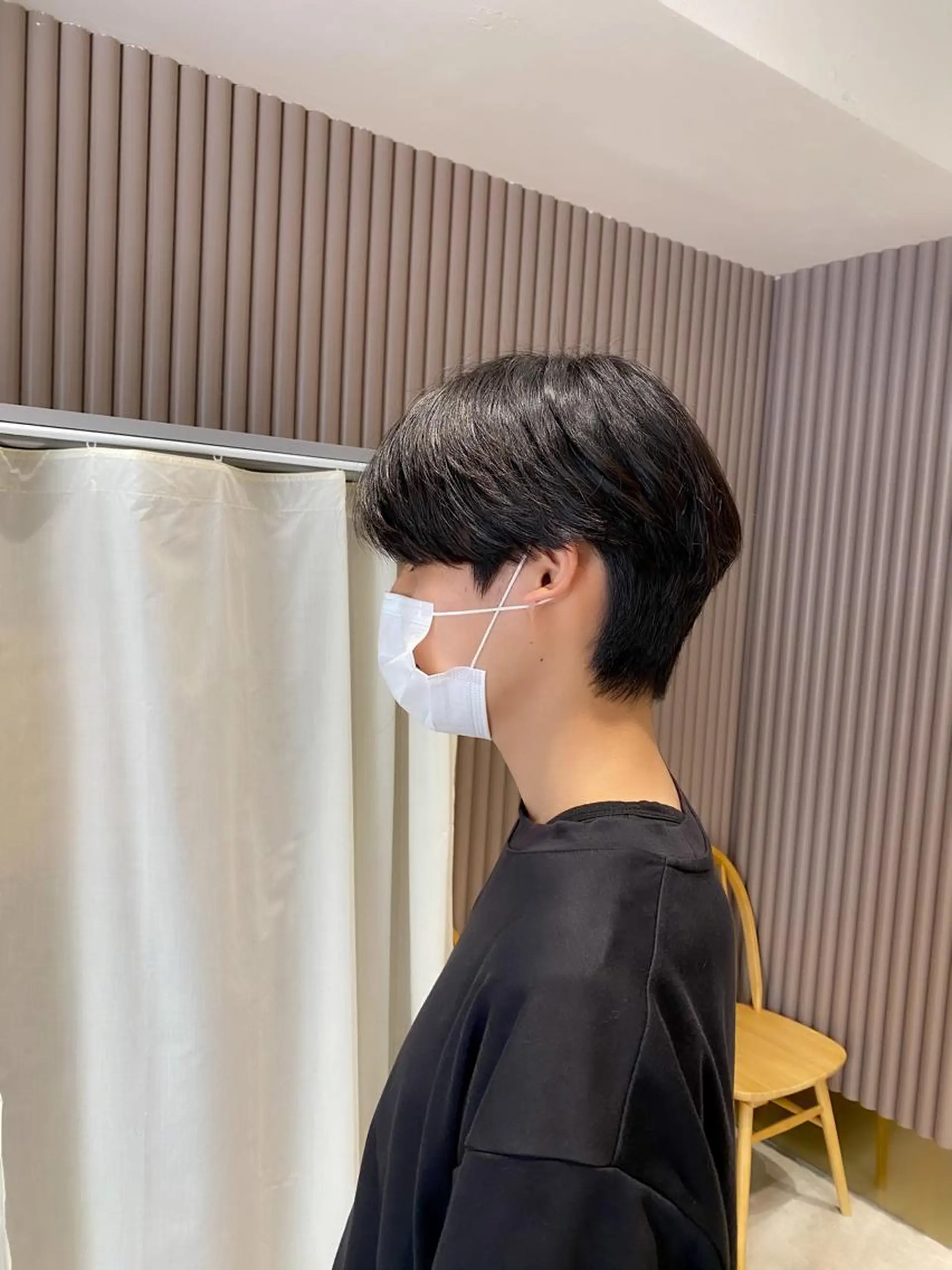 ショート メンズ コンマヘア ダウンパーマ カルマパーマ メンズ韓国風 韓国マッシュ カット トリートメント ヘッドスパ ヘアセット 韓国メンズヘア専門 RYO 表参道/原宿のヘアスタイル