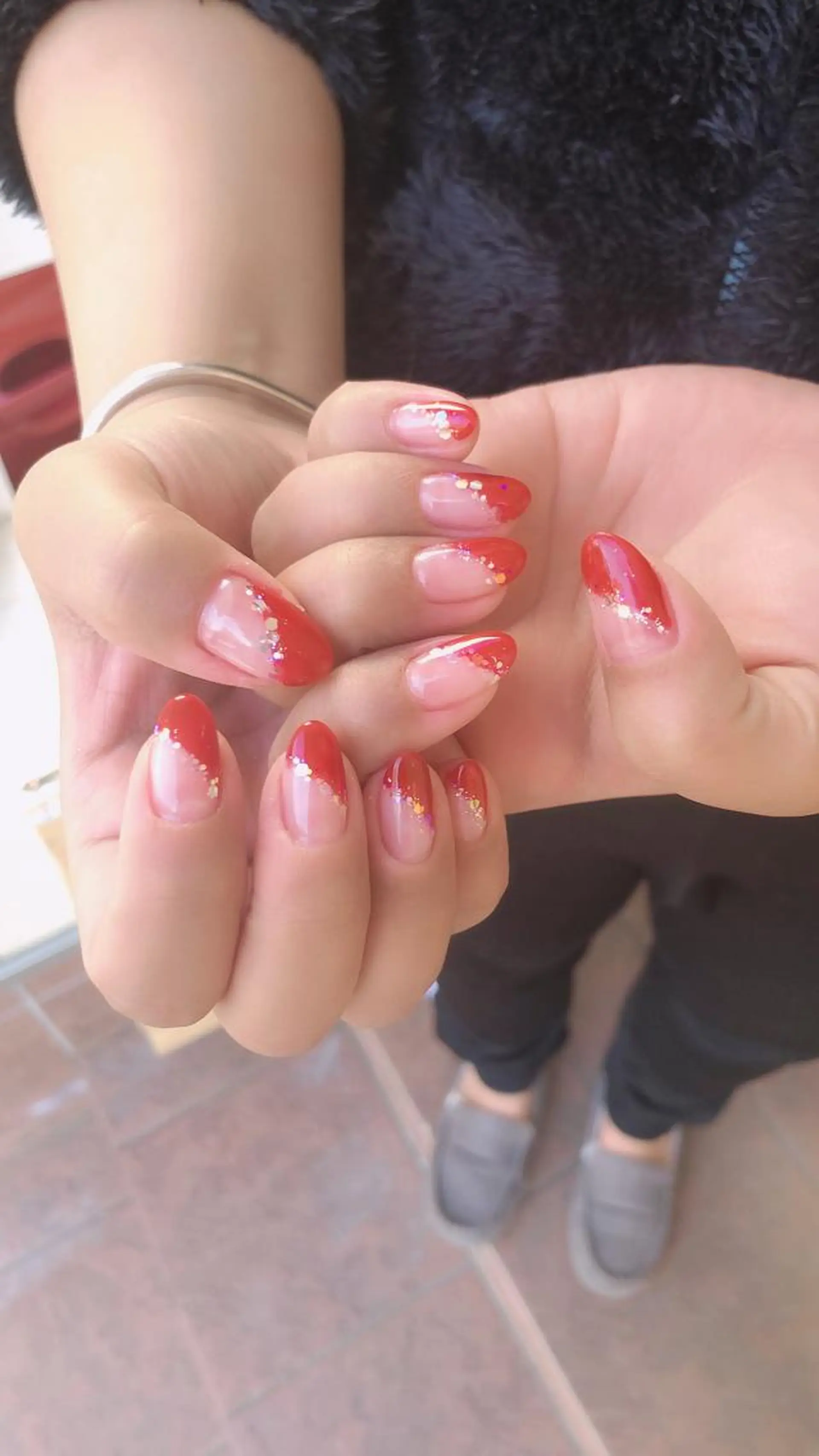 ネイル フレンチネイル 森田(傅) 霞のネイルデザイン