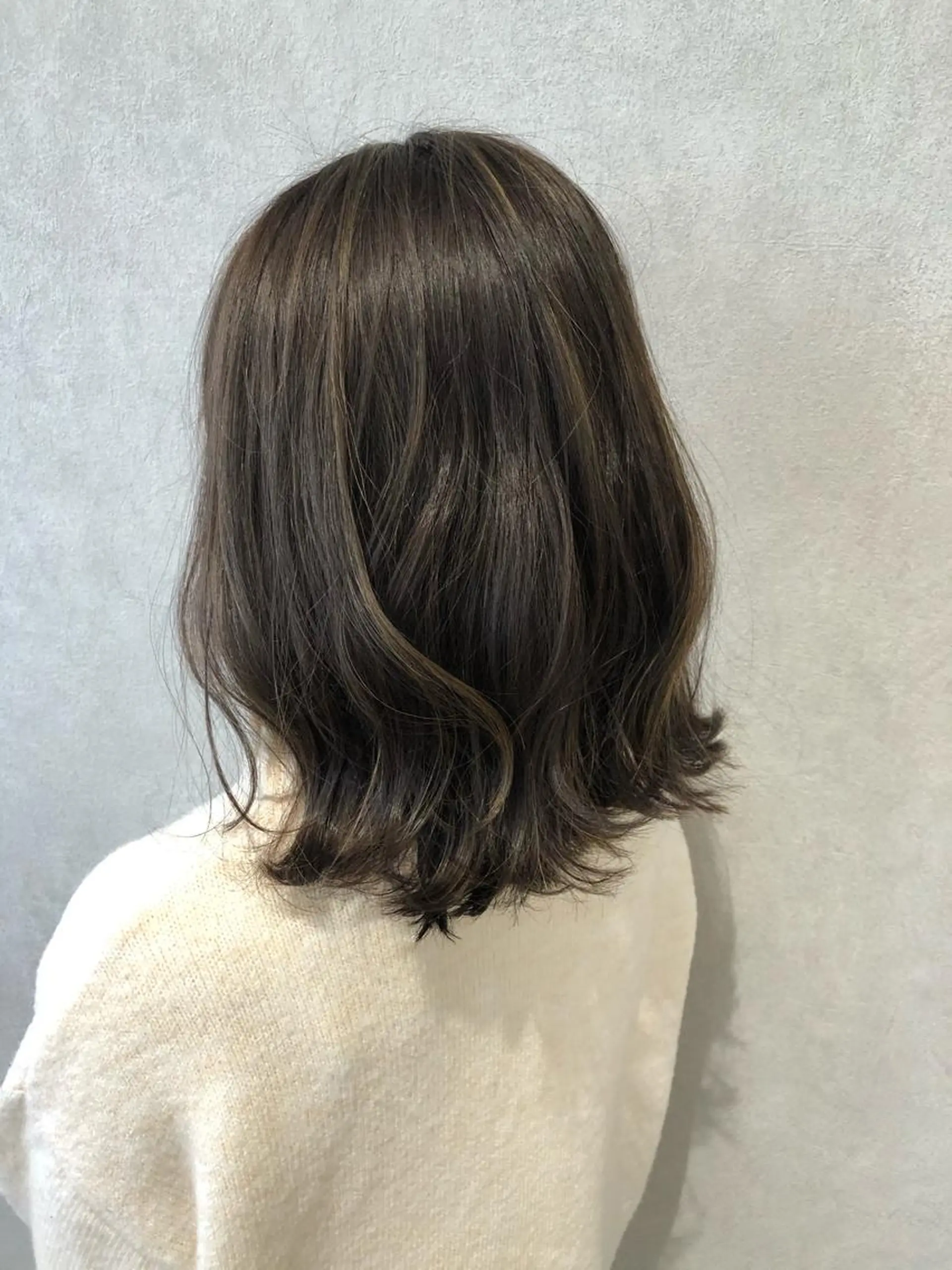 ミディアム カラー ベージュカラー カット ヘアカラー トリートメント Lafith住道 TATSUYAのヘアスタイル