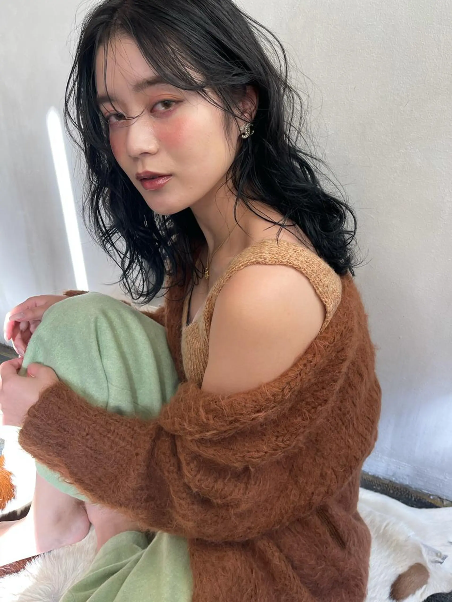 セミロング ヘアカラー 韓国 / 中国ヘア 🦋Noniのヘアスタイル