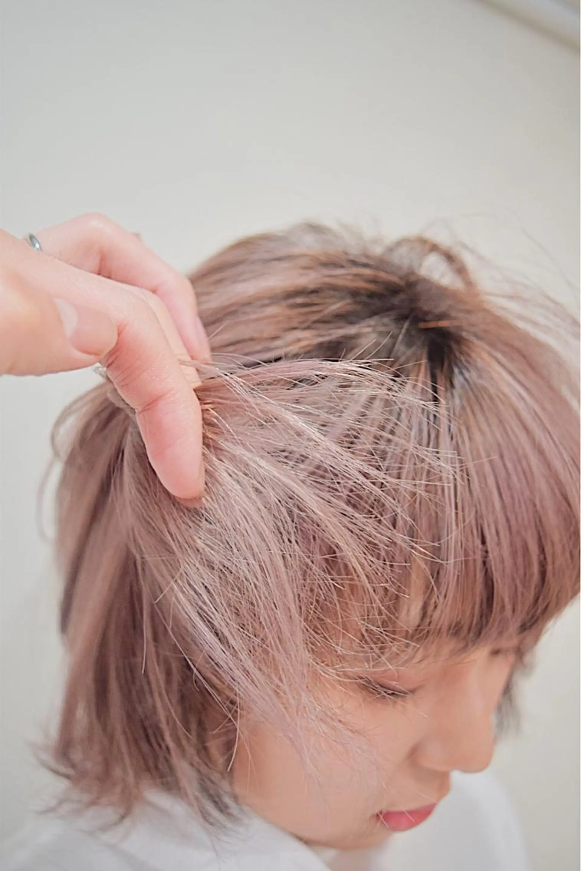 カラー ピンクカラー ハイトーンカラー RYUのヘアスタイル