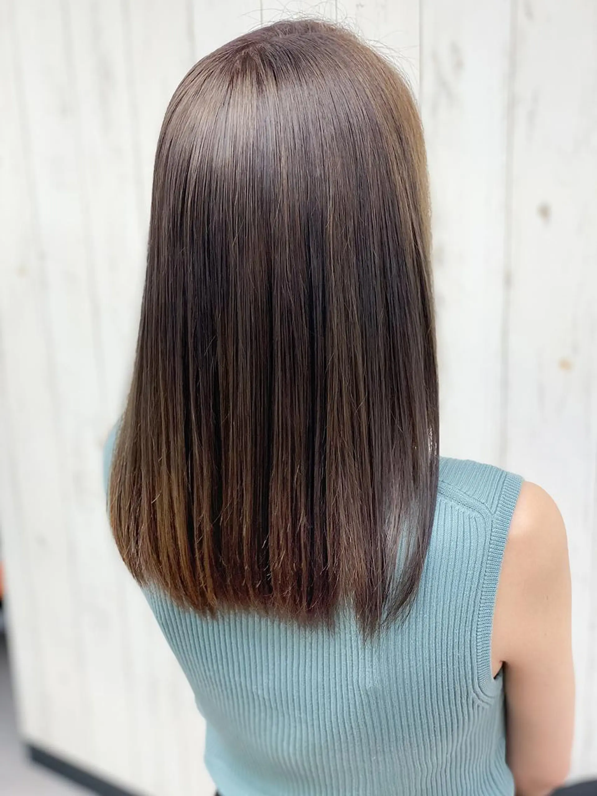 セミロング ヘアアレンジ カラー セミロングパーマ バレイヤージュ ブリーチ ケアブリーチ デザインカラー カット ヘアカラー パーマ トリートメント ROW町田🌿 大人可愛い/艶髪改善のヘアスタイル