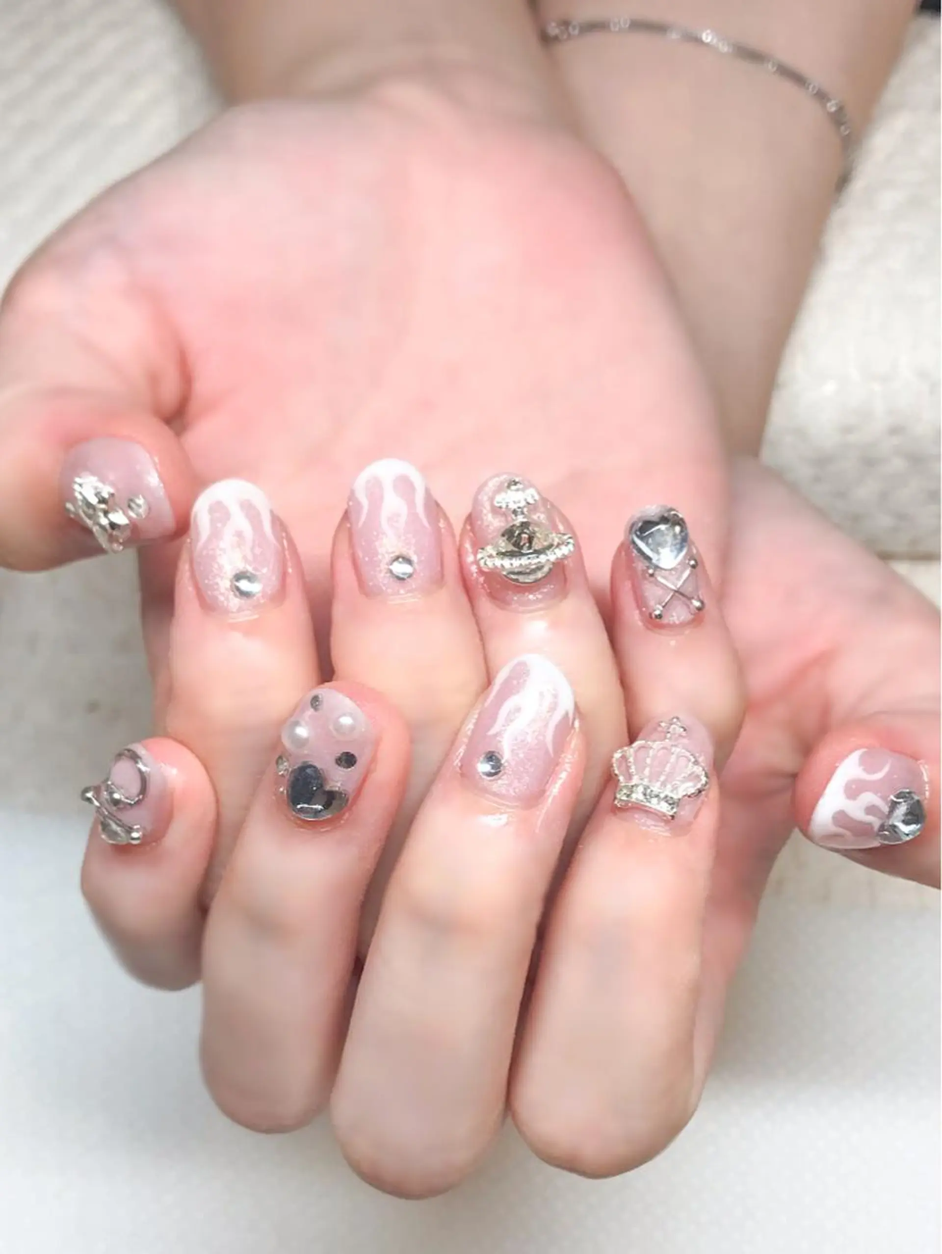 ネイル アートネイル ジェルネイル キラキラネイル 夏ネイル Nyanco Nailのネイルデザイン