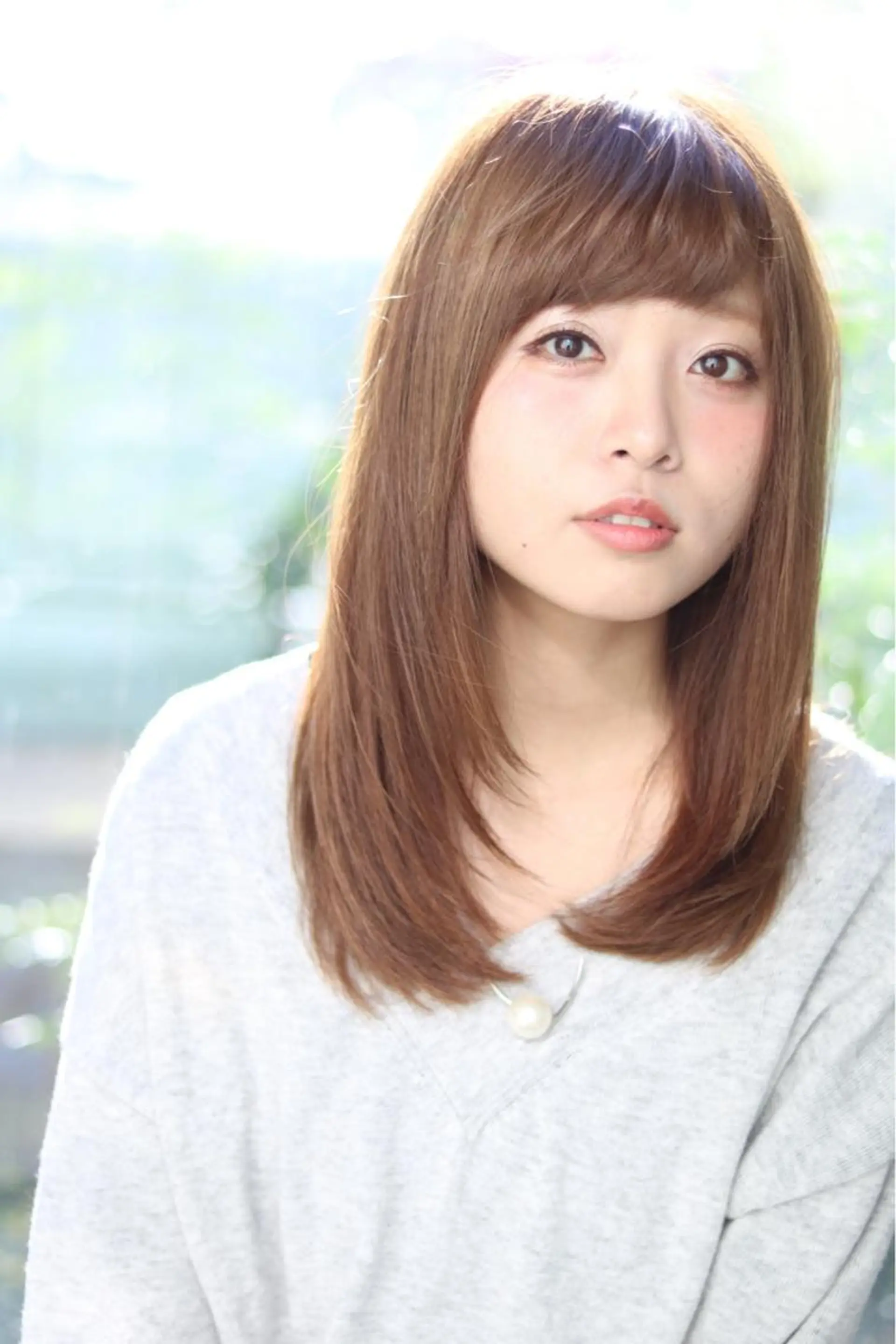 セミロング カラー 髪質改善//縮毛矯正 This表参道のヘアスタイル