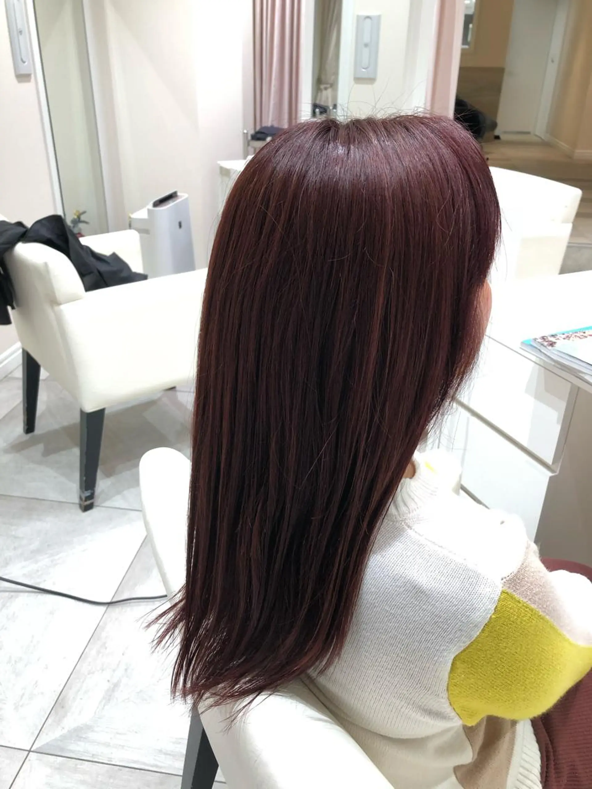 ロング カラー ブリーチ ブリーチなしカラー レッドカラー カット トリートメント ツヤ髪🌿‬髪質改善 🧸RYUGOのヘアスタイル