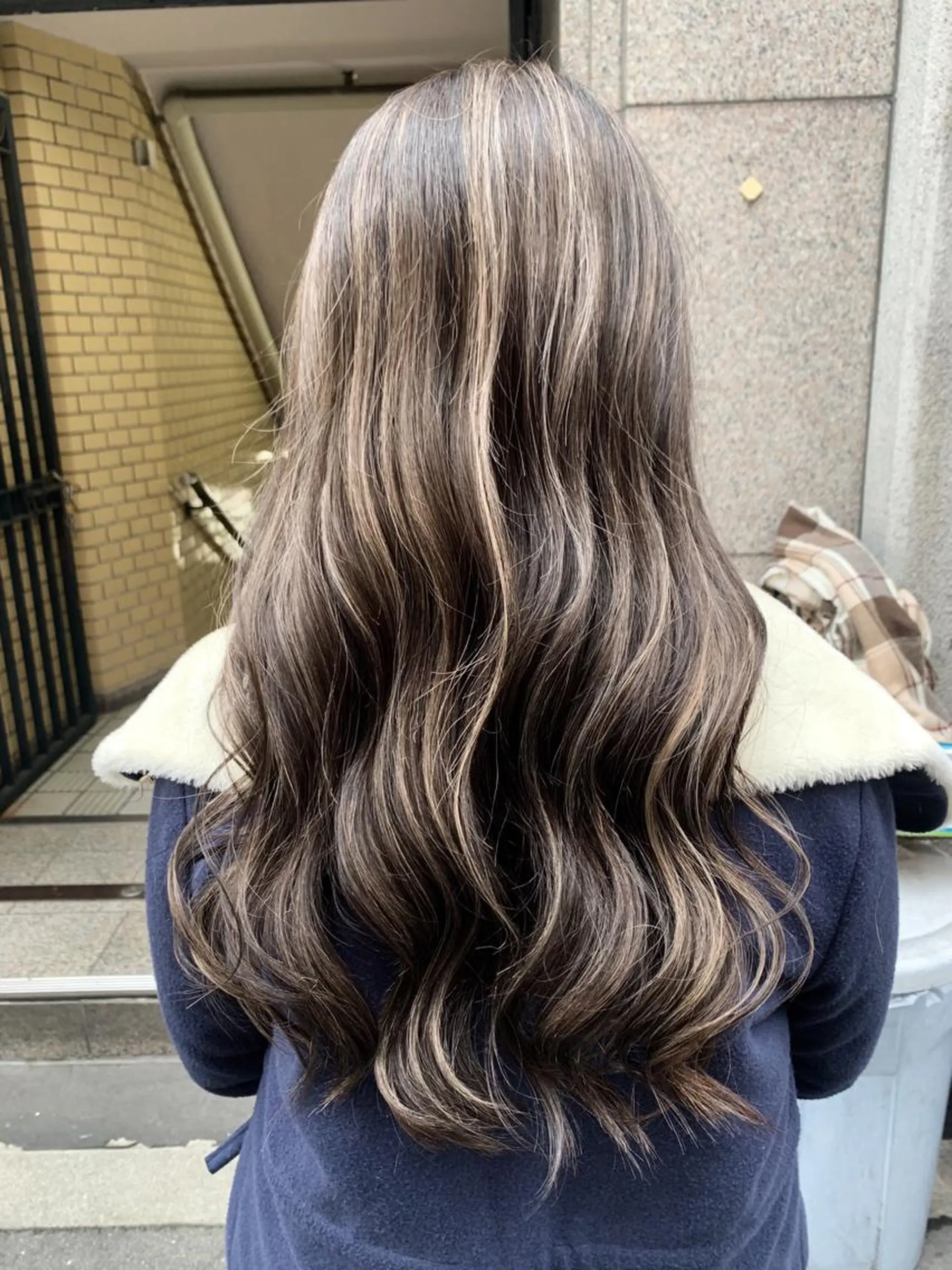 ロング ハイライト レイヤー×縮毛矯正 深見 拓のヘアスタイル