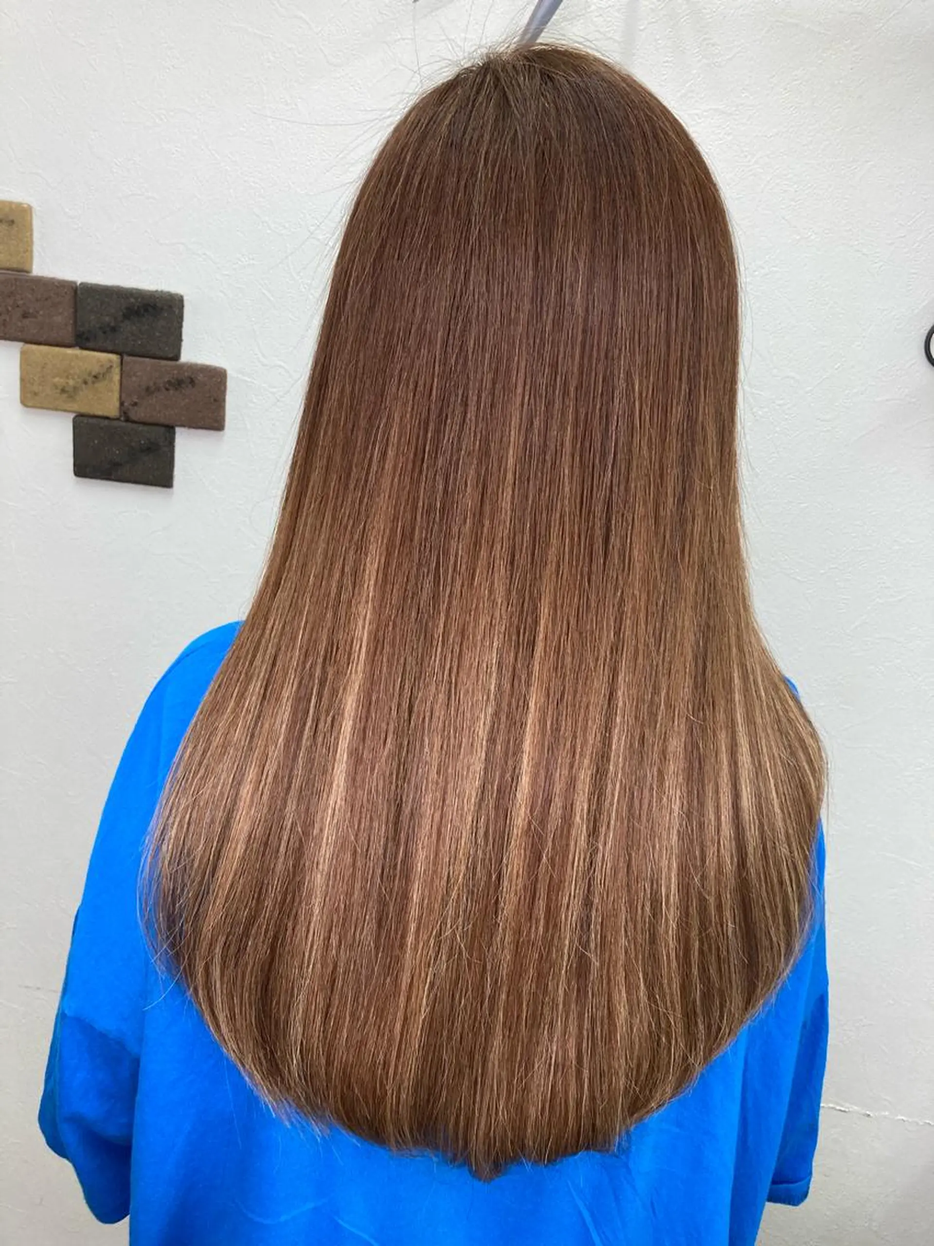 ロング シールエクステ エクステ 池袋🧡ダブルカラー /馴染ませエクステのヘアスタイル
