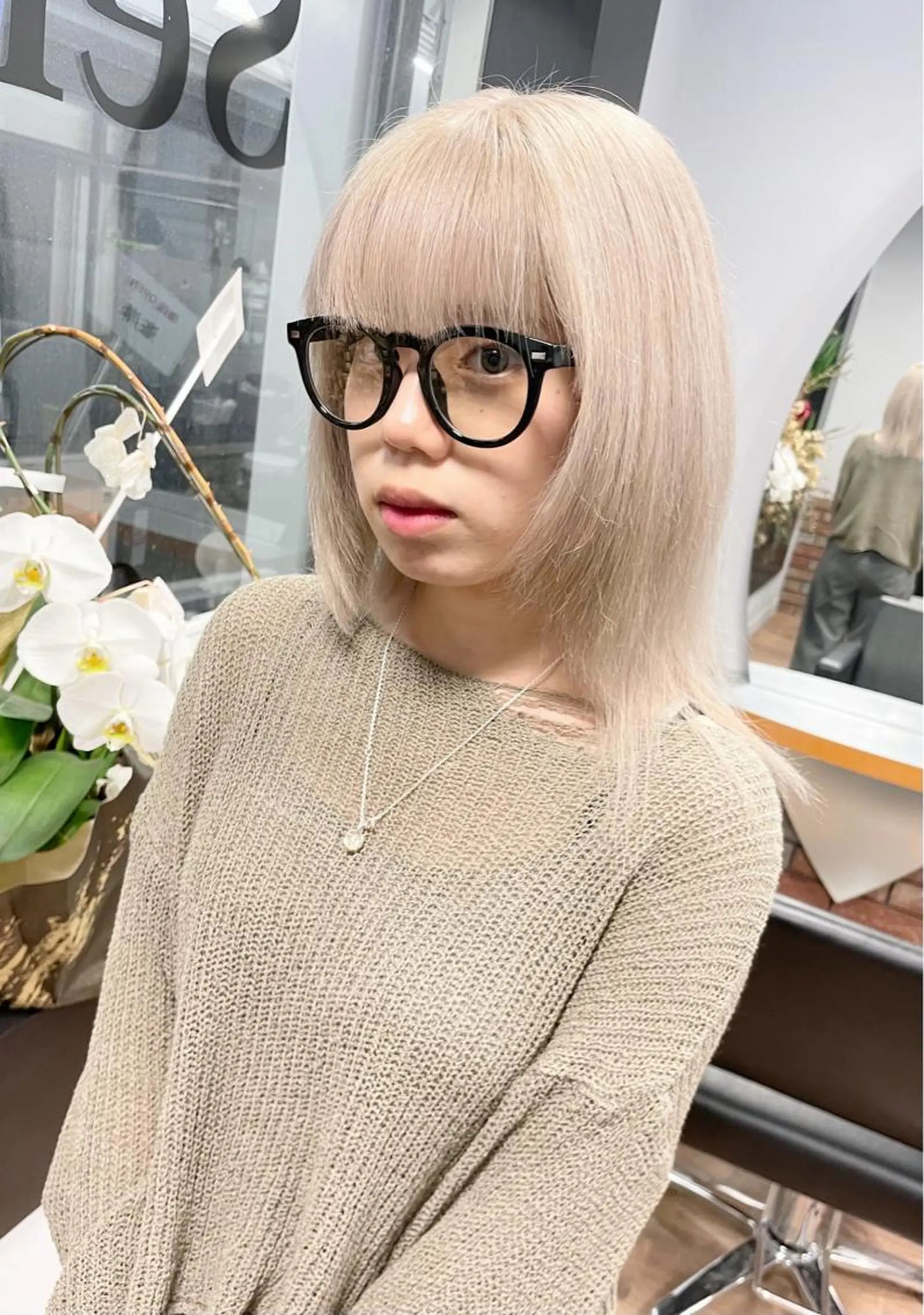 ミディアム ヘアカラー KEN TAのヘアスタイル