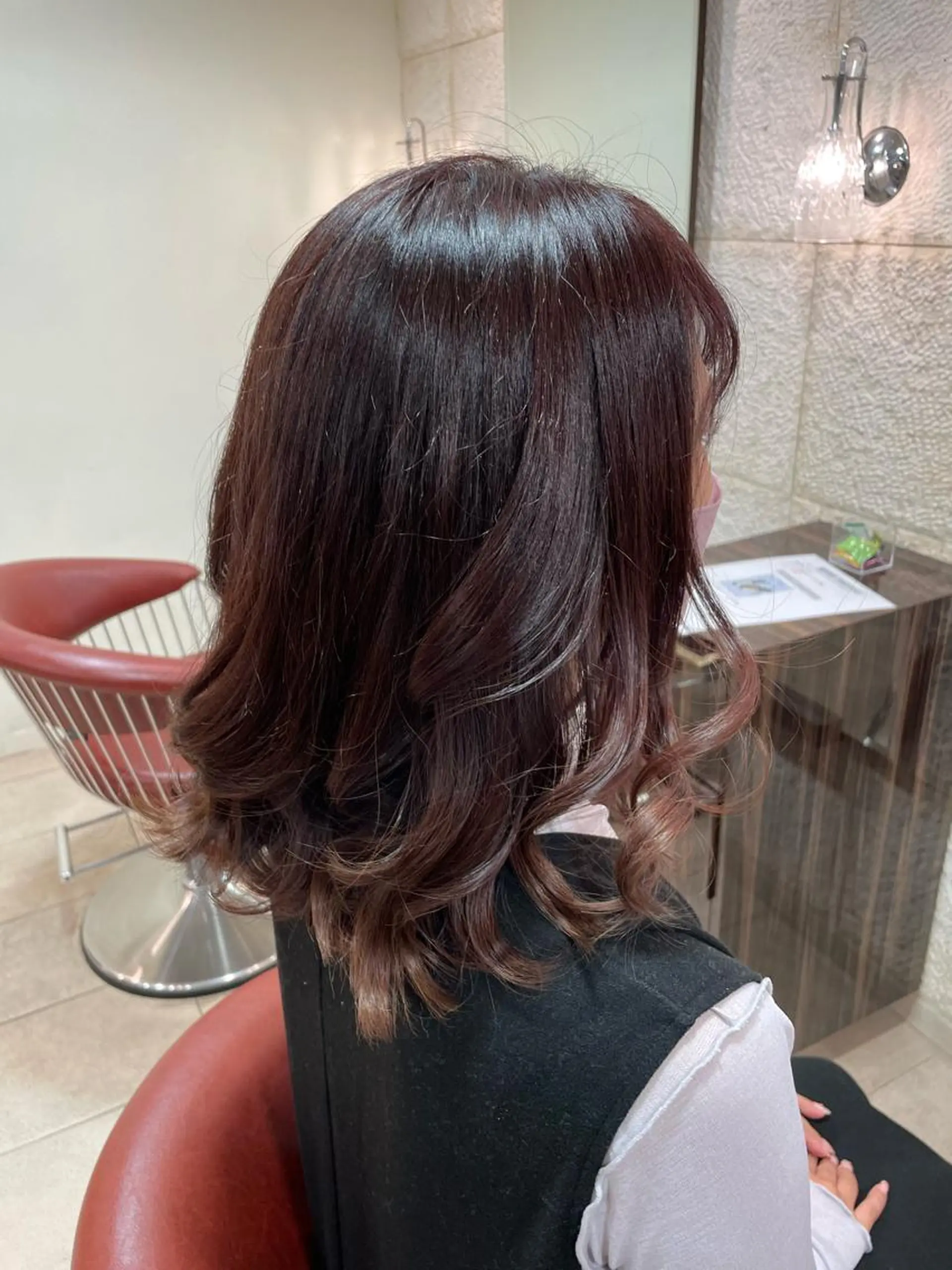 カラー ブラウンカラー ハイライトカラー ピンクカラー ナリモト ユキノのヘアスタイル