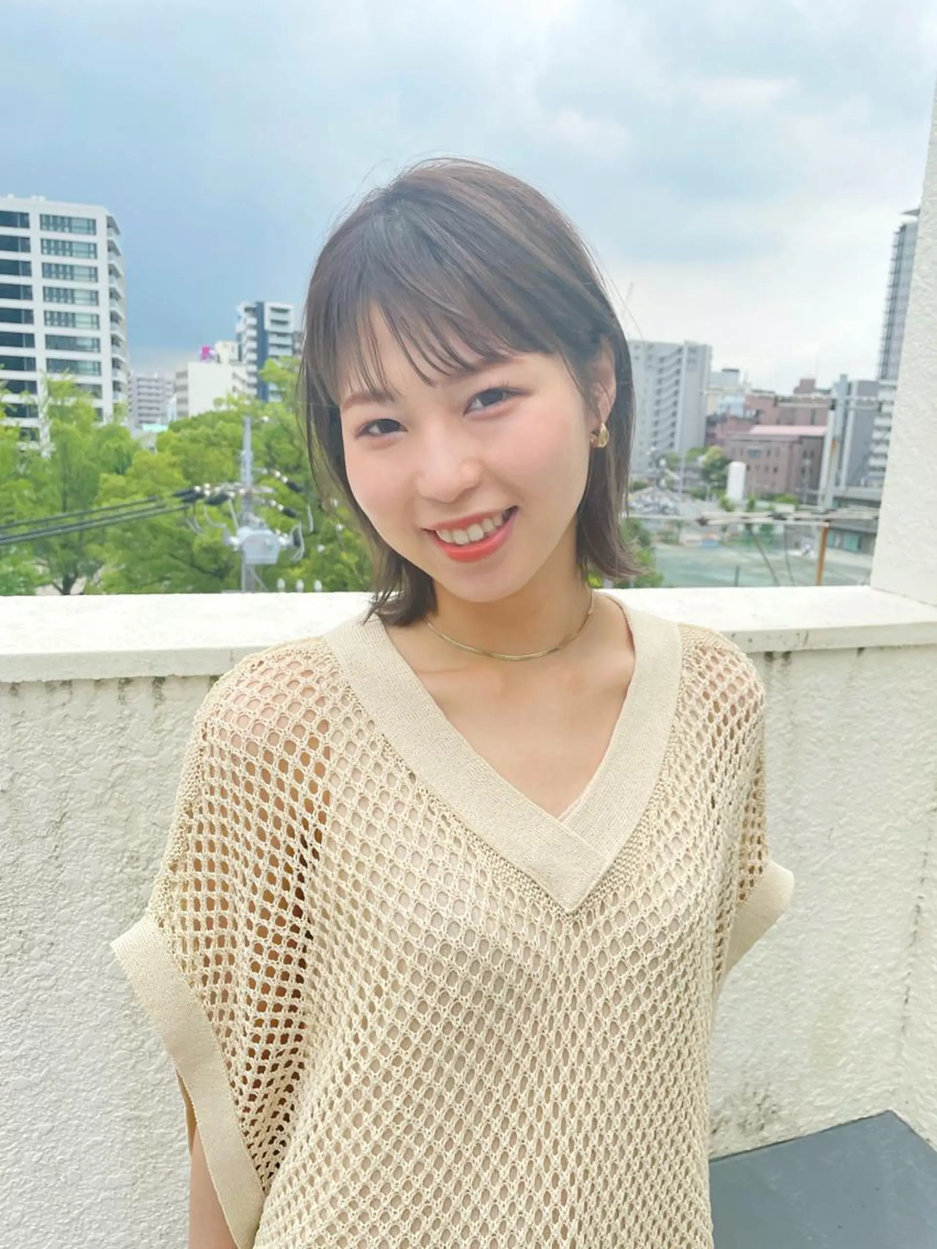 ミディアム 透明感カラー🌿 CARICIA三浦のヘアスタイル