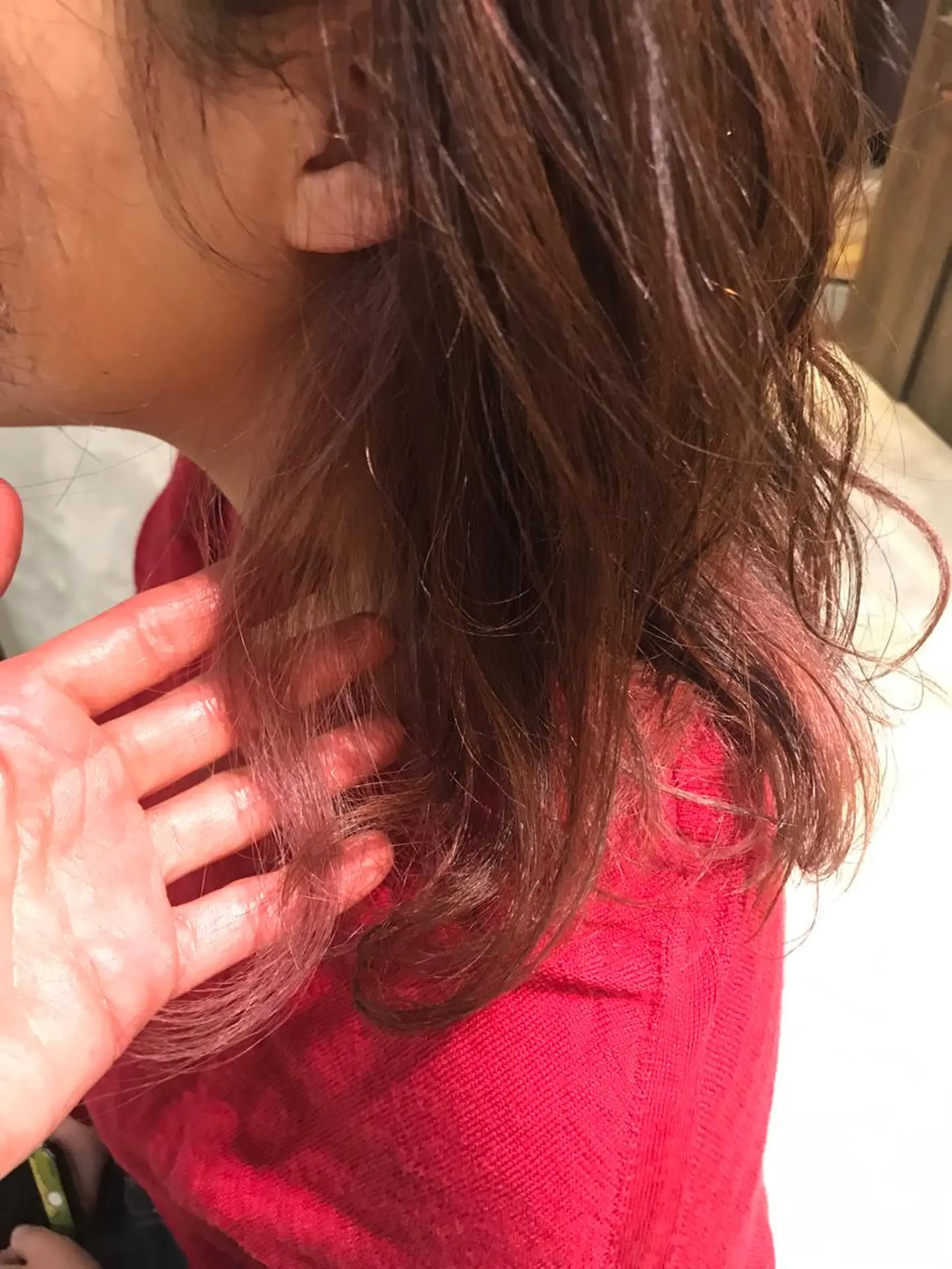 ミディアム カラー インナーカラー ピンクカラー 松村 崇弘のヘアスタイル