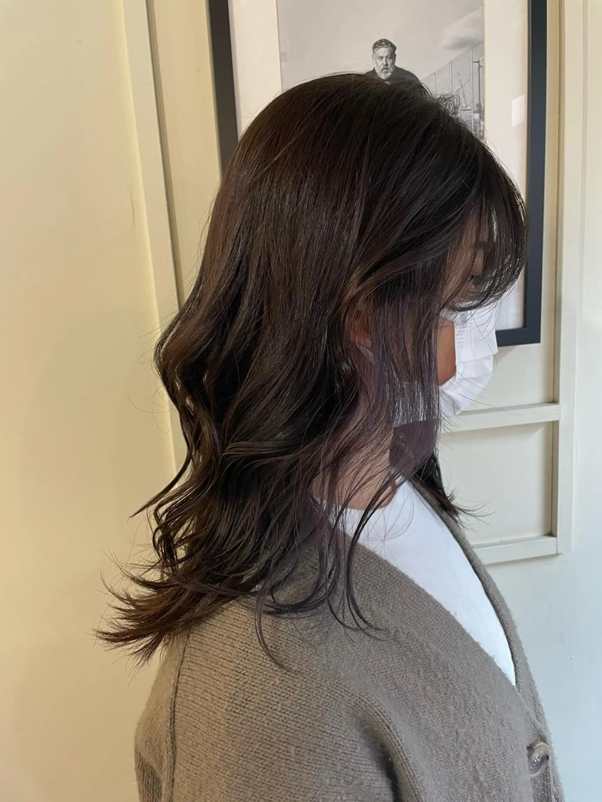 ミディアム カラー インナーカラー ラベンダーカラー パープルカラー ナガミネアリサ/ 学芸大学/海外ヘアのヘアスタイル