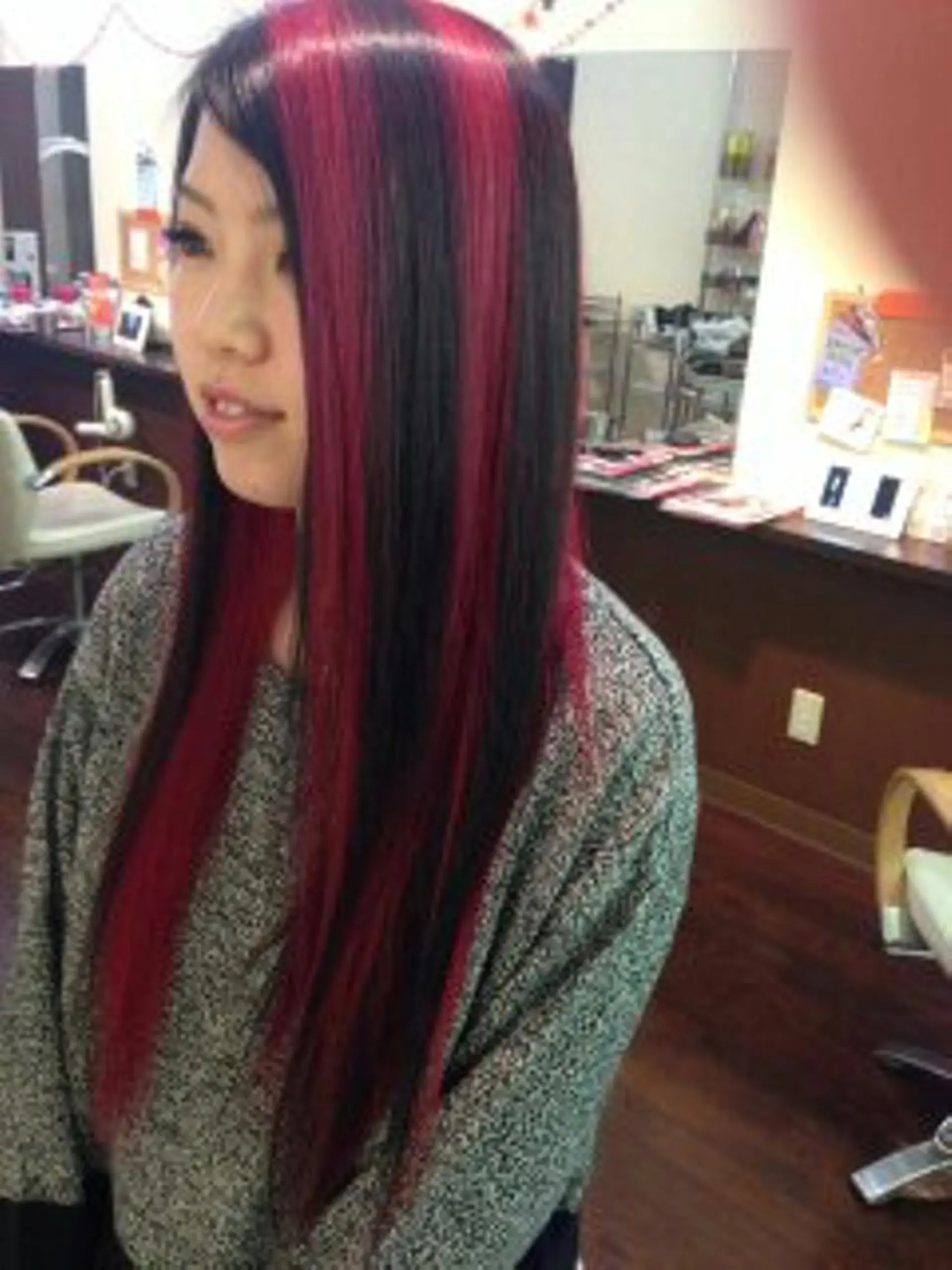 ロング カラー 黒髪 メッシュ 名駅Private Salon　Noaのヘアスタイル