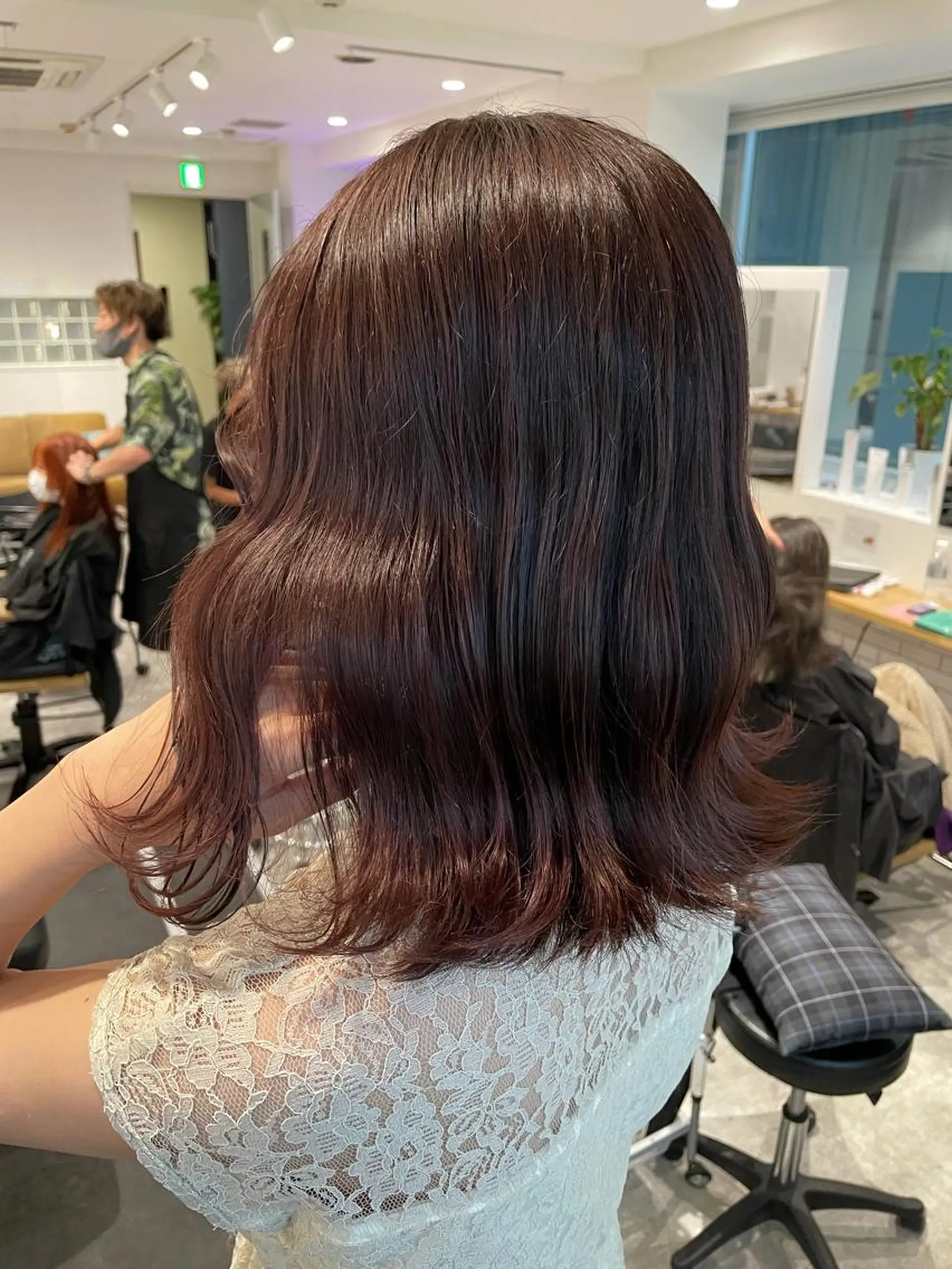 カラー ブラウンカラー ピンクカラー ヘアカラー 京都美容師 塩のヘアスタイル