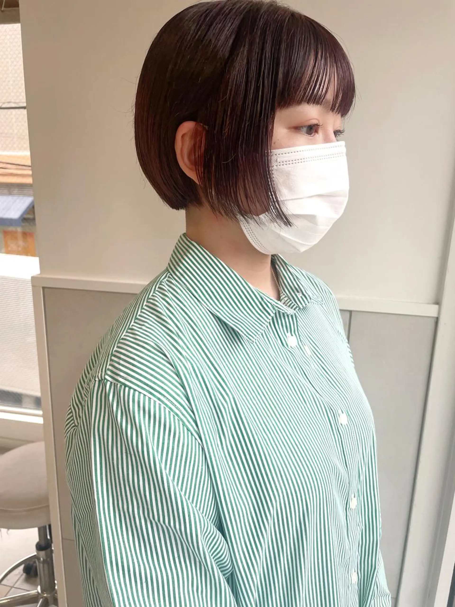 ショート カラー ボブ カット ヘアカラー トリートメント 齋藤 咲のヘアスタイル