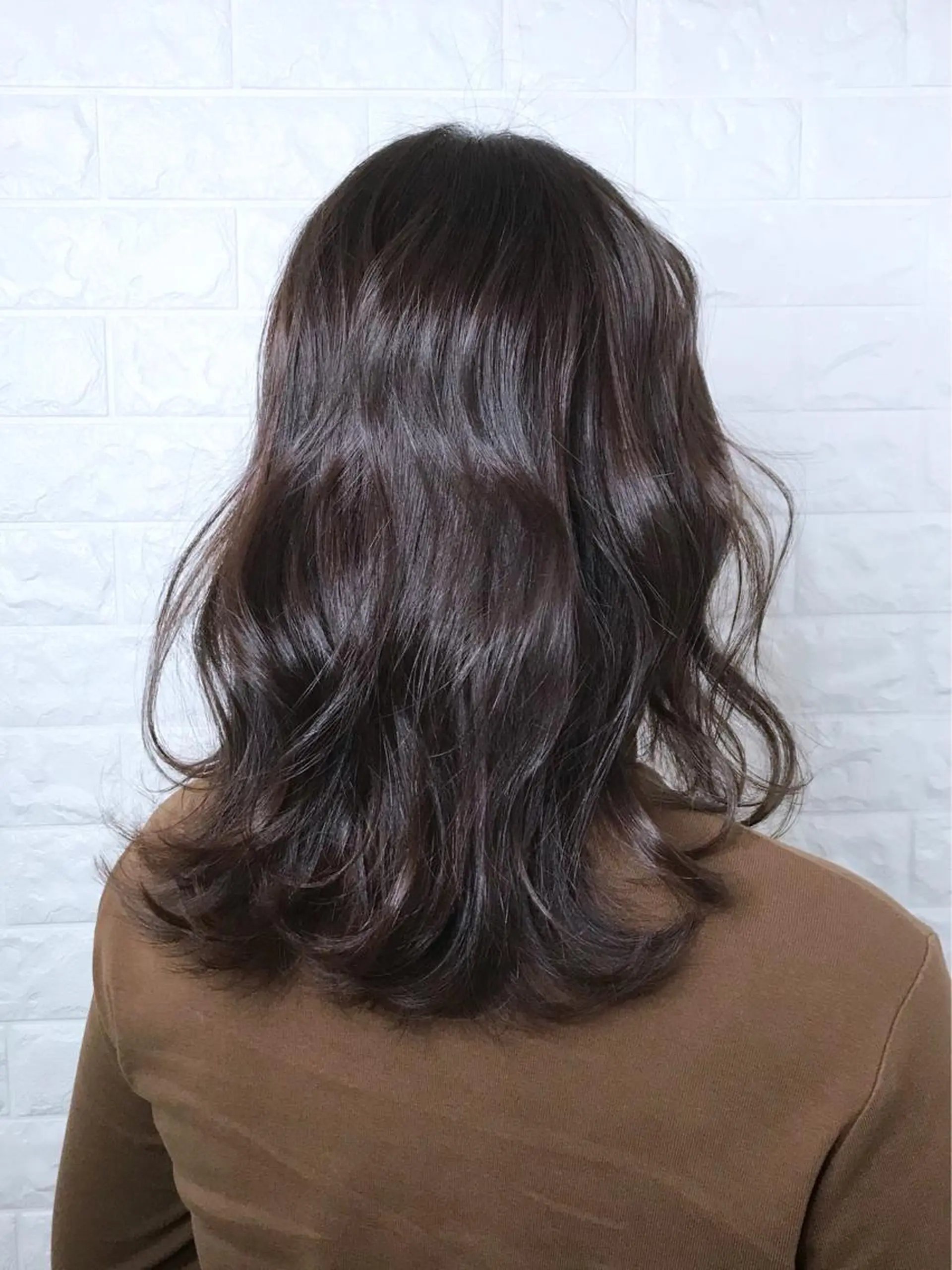 セミロング カラー ブラウンカラー イルミナカラー マロンブラウン ヘアカラー エイジングケア特化 美容師✂️山崎竜二のヘアスタイル