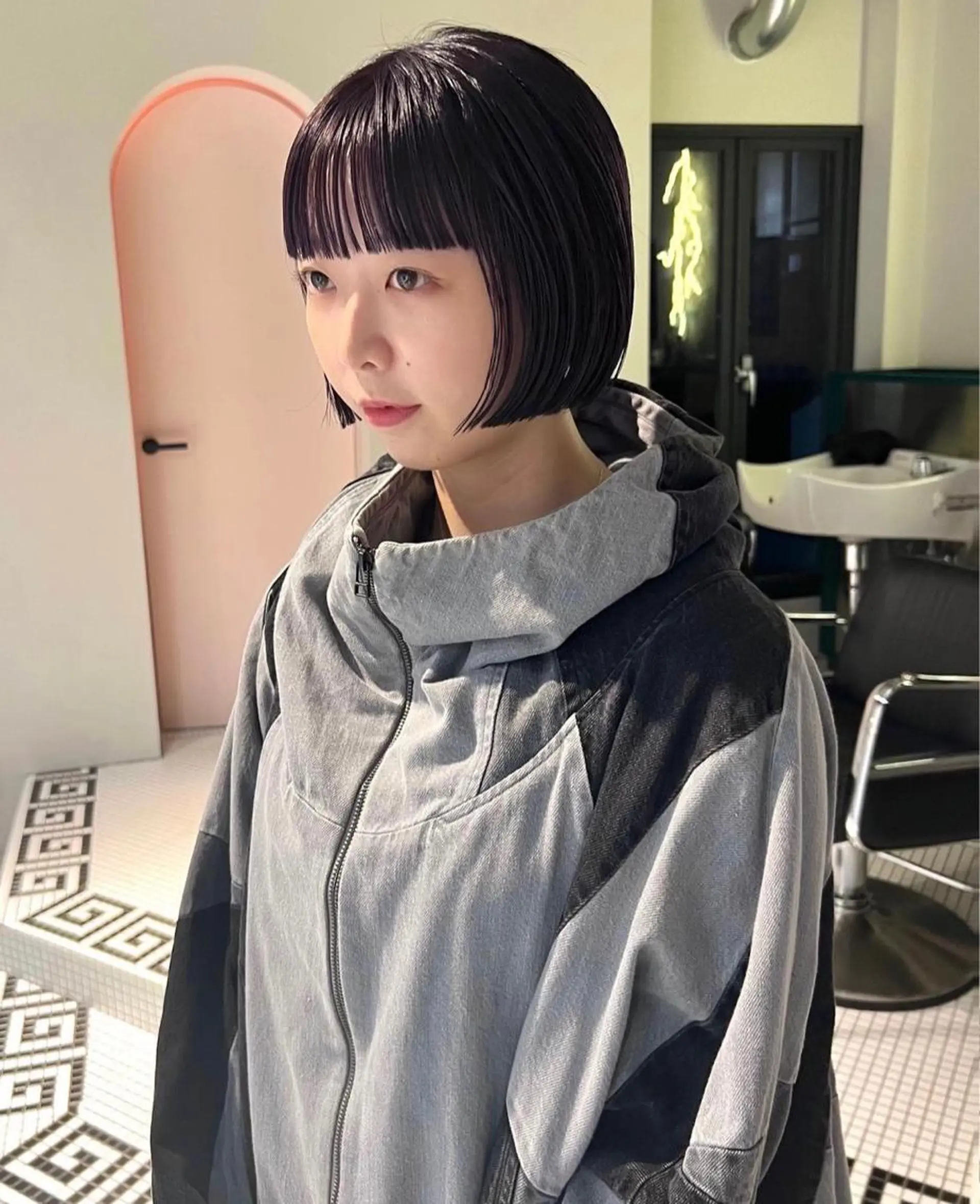 ショート カラー パープルカラー ボブ 丹治 一輝ボブ/ショートのヘアスタイル