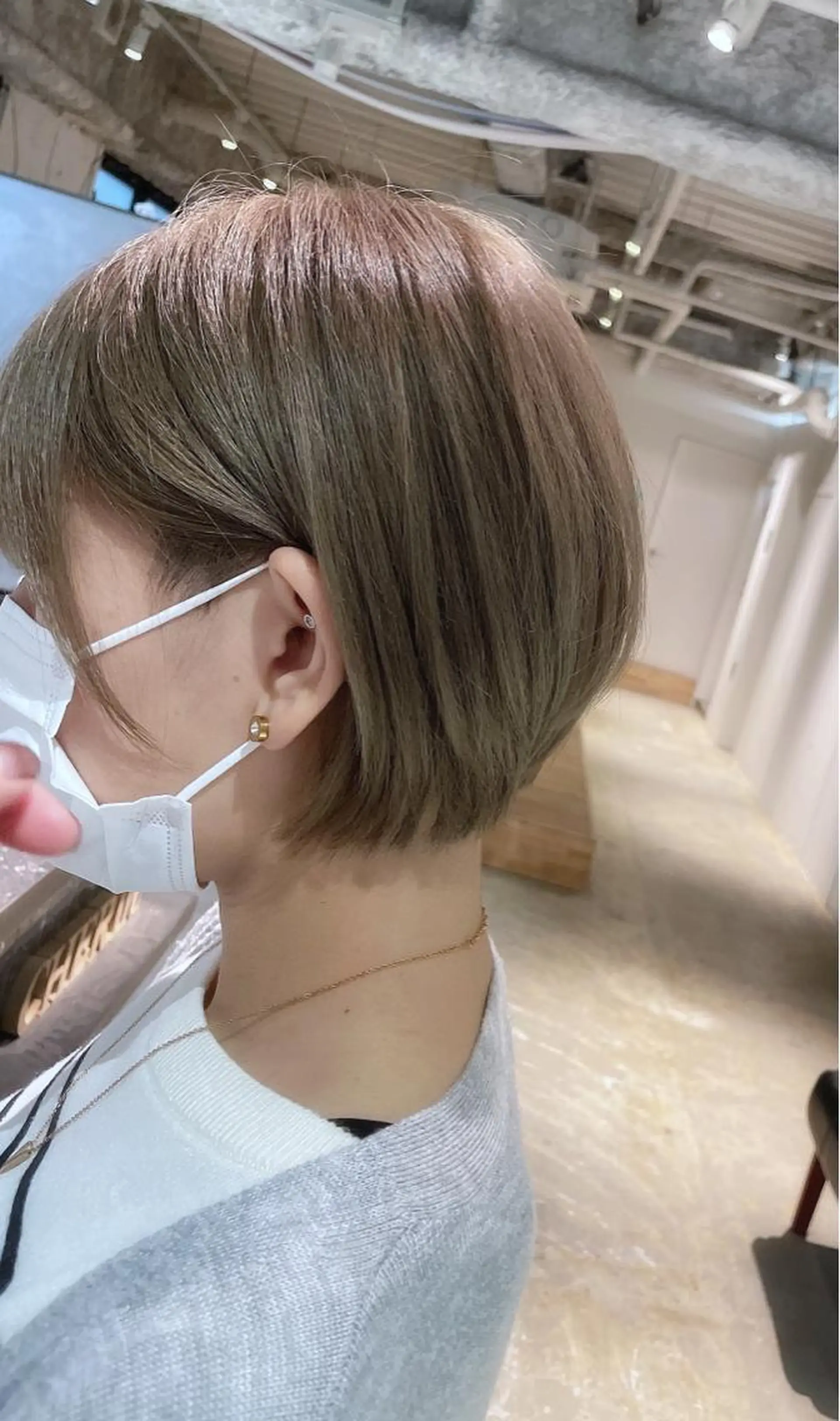 ショート 美髪矯正/艶カラー ボブ/栄/鐘ヶ江純也のヘアスタイル