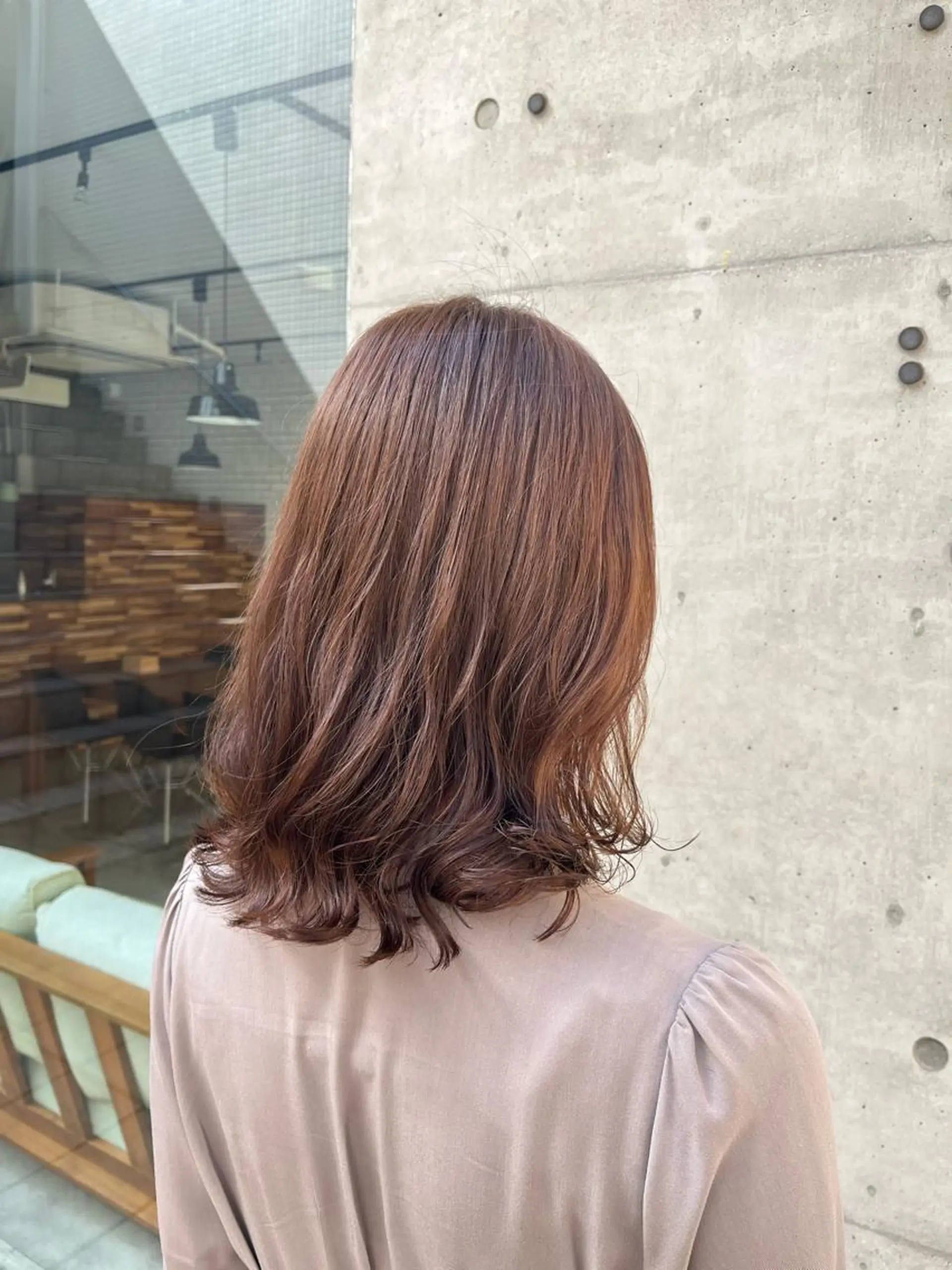 セミロング パーマ ヘアアレンジ カット パーマ ニュアンスカラー／ メンズ🌙久住綾香のヘアスタイル