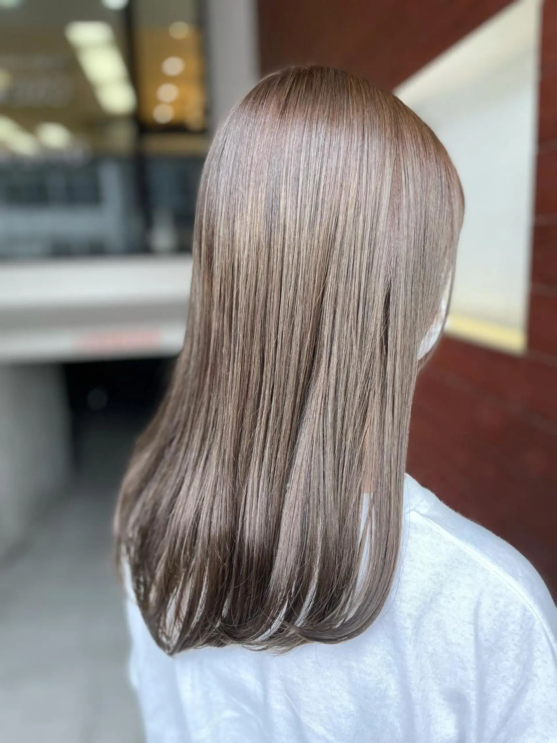 セミロング カラー カット ヘアカラー トリートメント IORI #韓国ヘア#髪質改善のヘアスタイル