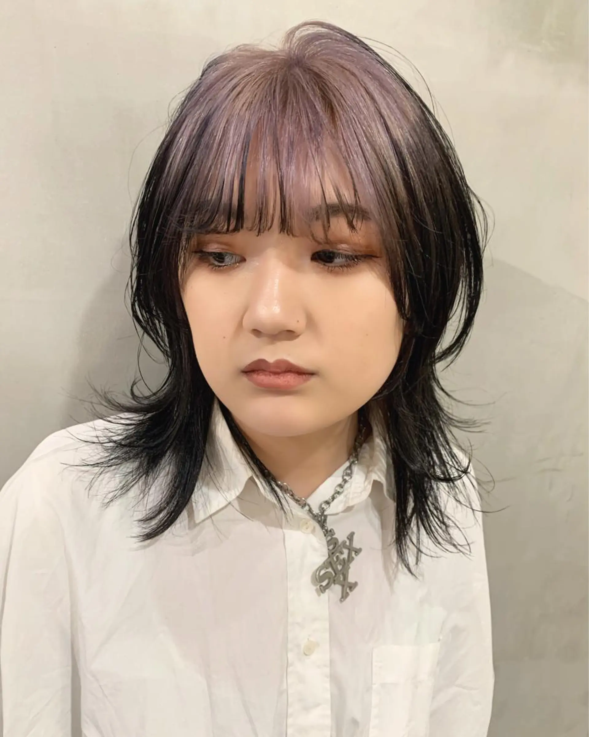 ミディアム カラー カット ヘアカラー トリートメント 優 作のヘアスタイル