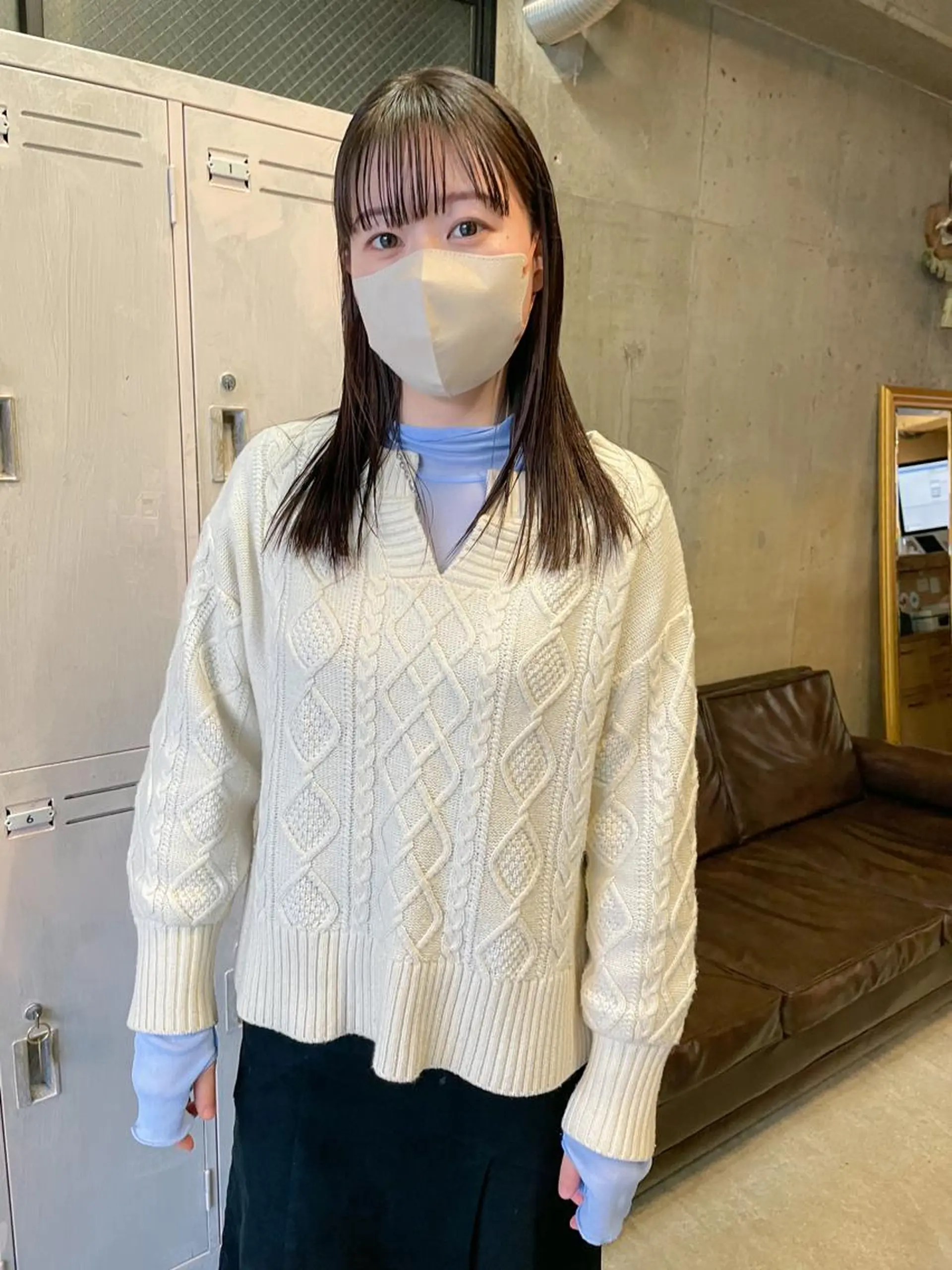 セミロング カラー パーマ/レイヤー 岩山丈一郎のヘアスタイル