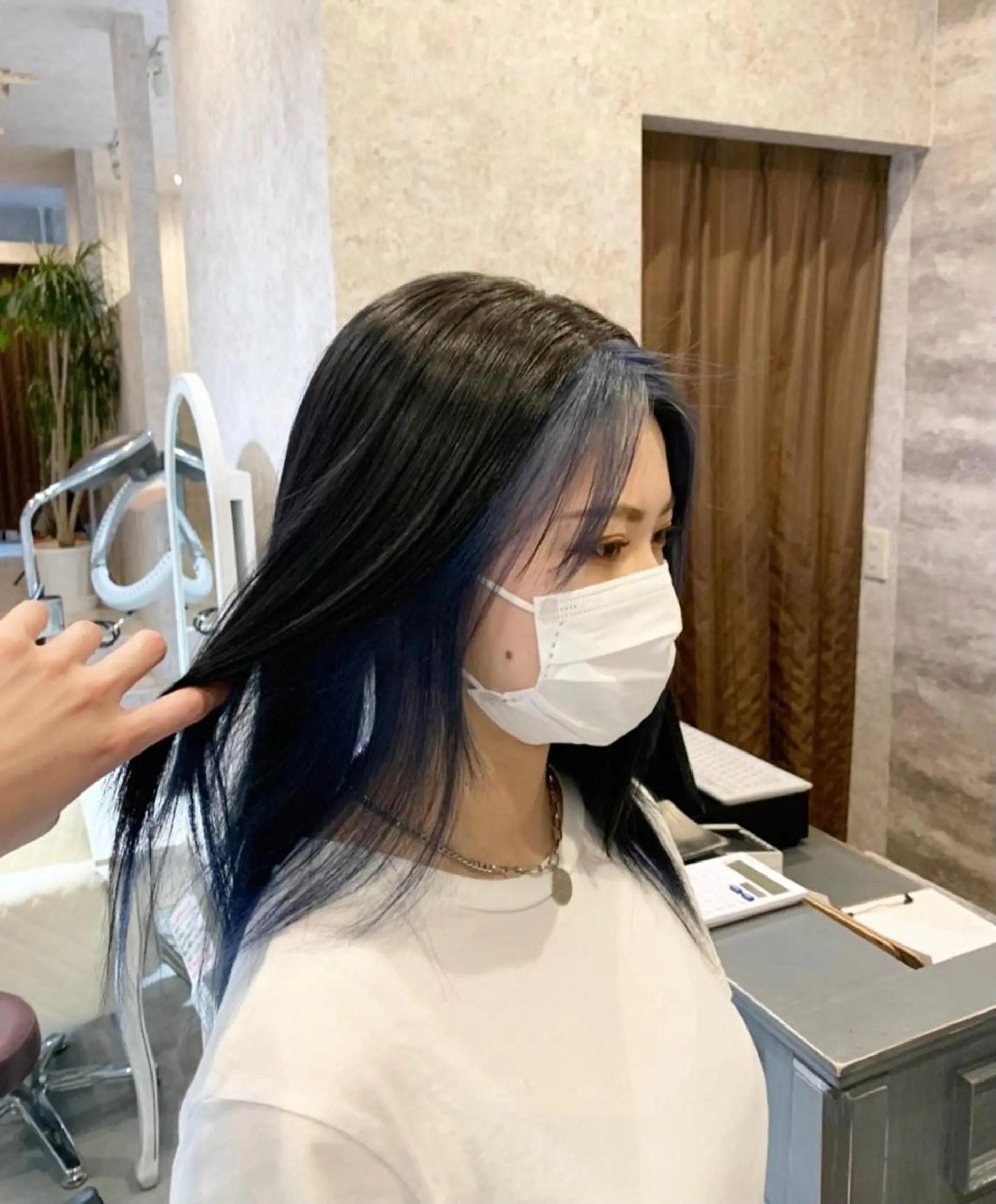 セミロング カラー ブルーカラー 💈Blanco💈 カラー&ケア🌈のヘアスタイル