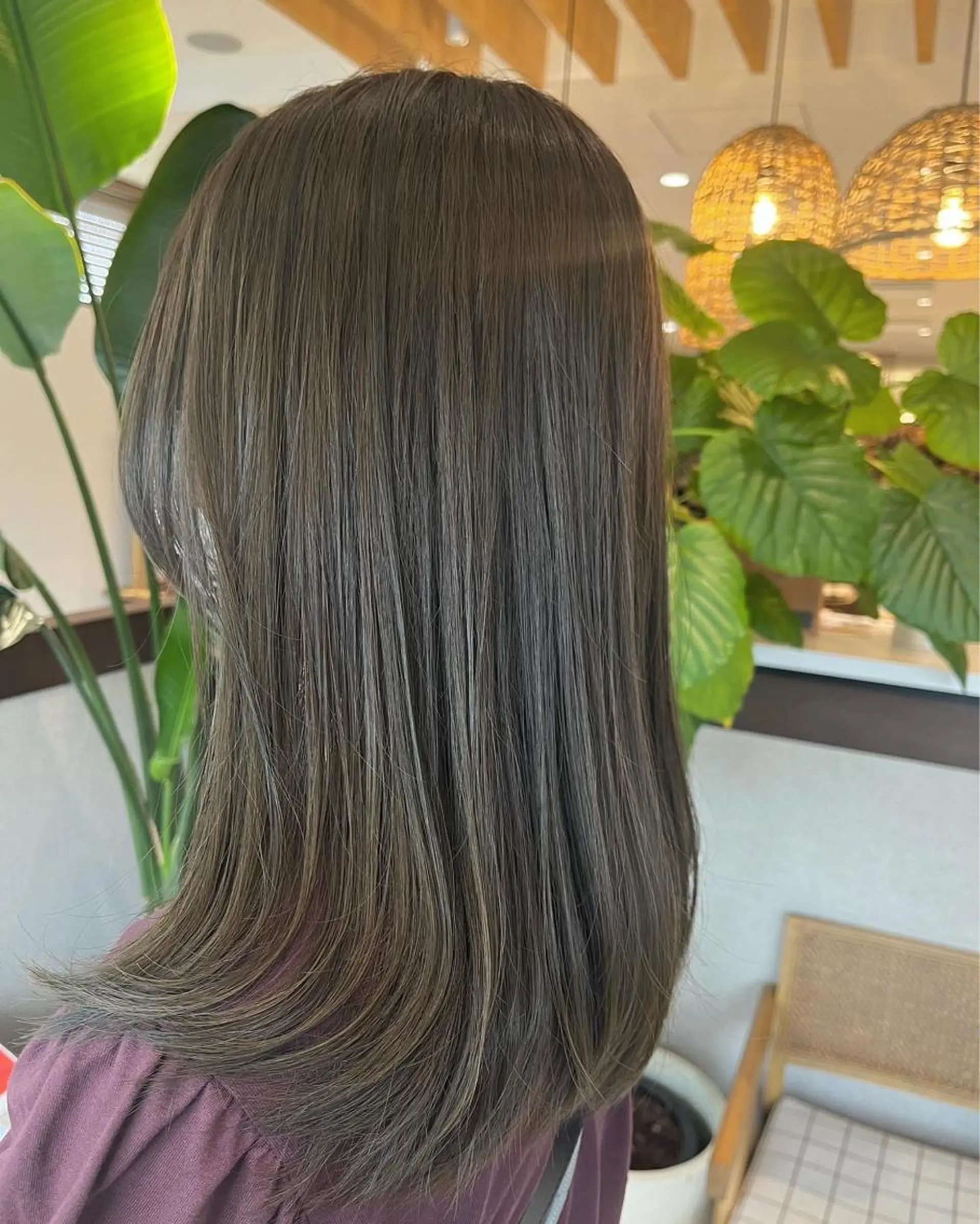 ミディアム ヘアカラー 和田 琉々香のヘアスタイル