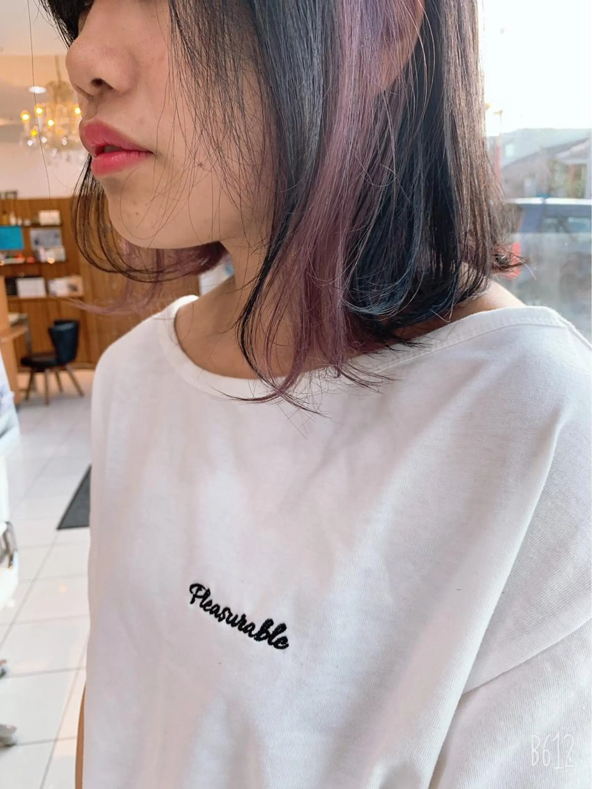 ミディアム カラー ヘアアレンジ 白髪女性専門店竹内 涼乃のヘアスタイル