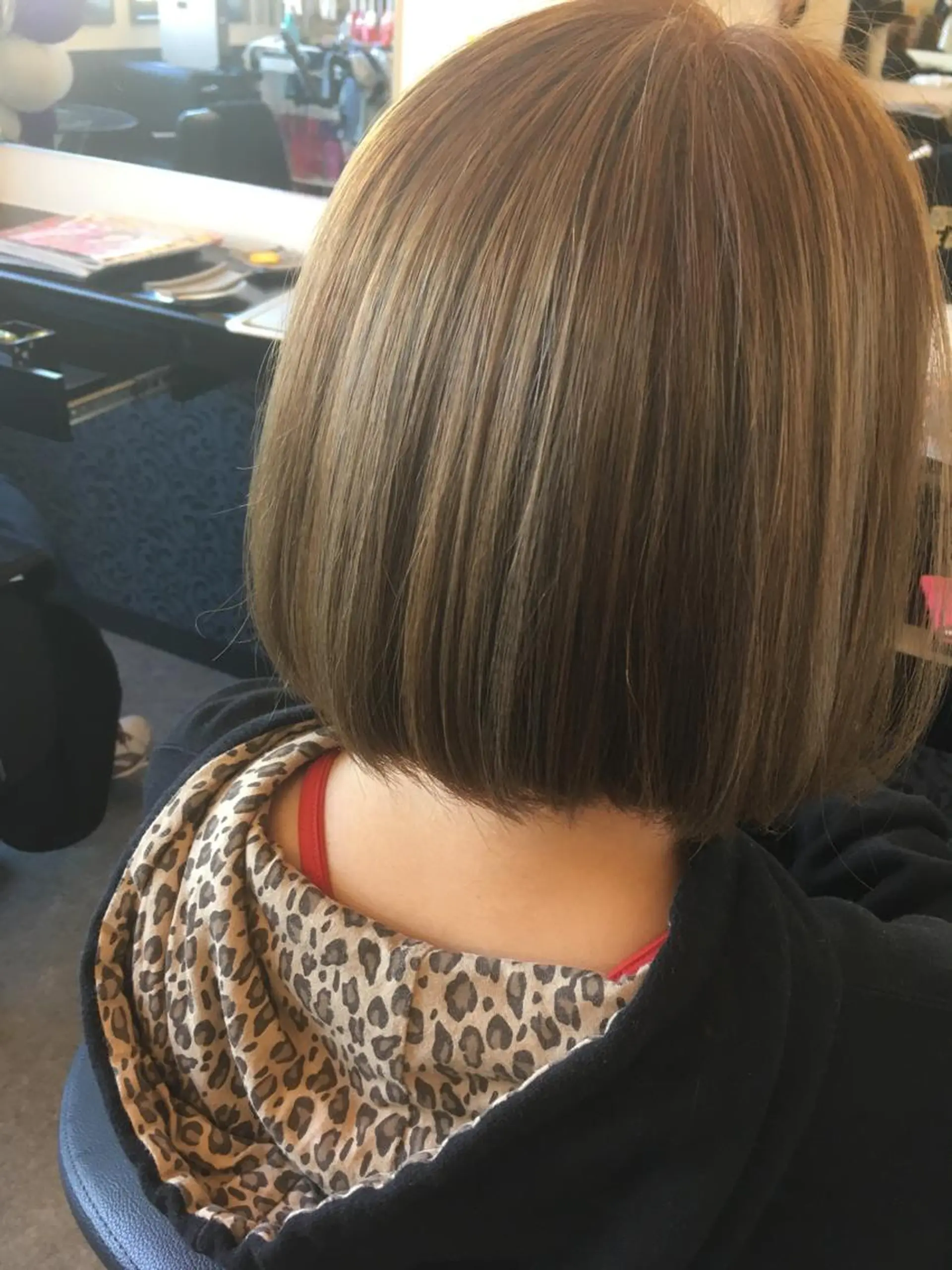 ミディアム カラー ハイライトカラー ボブ ハイライト hair＆make plaisir所属・小野岡 潤子のヘアスタイル