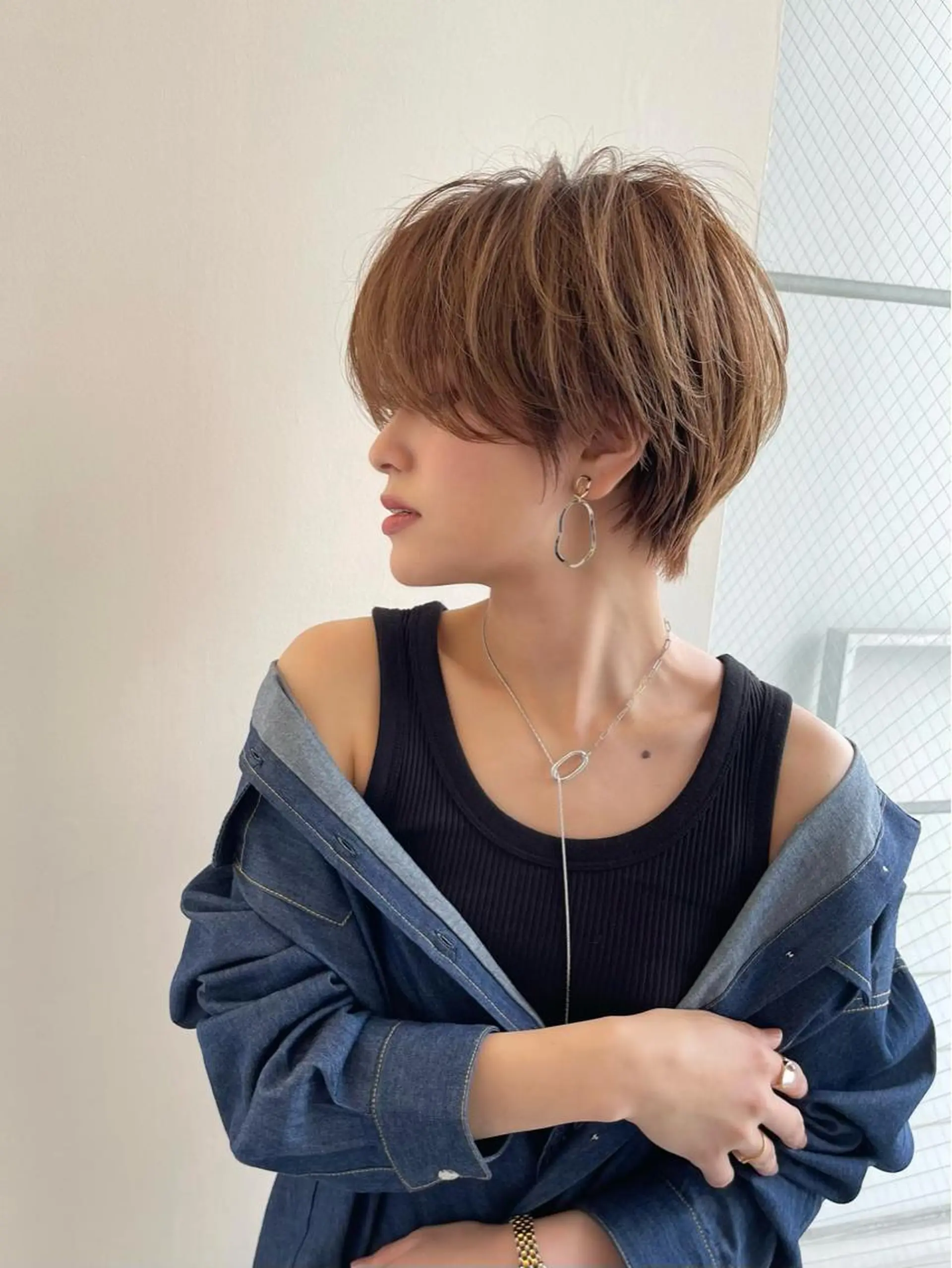 ショート 丸みショート イエローカラー 韓国風ヘア ショートヘア カット ヘアカラー トリートメント ショート・ボブ特化 mahoのその他イメージ