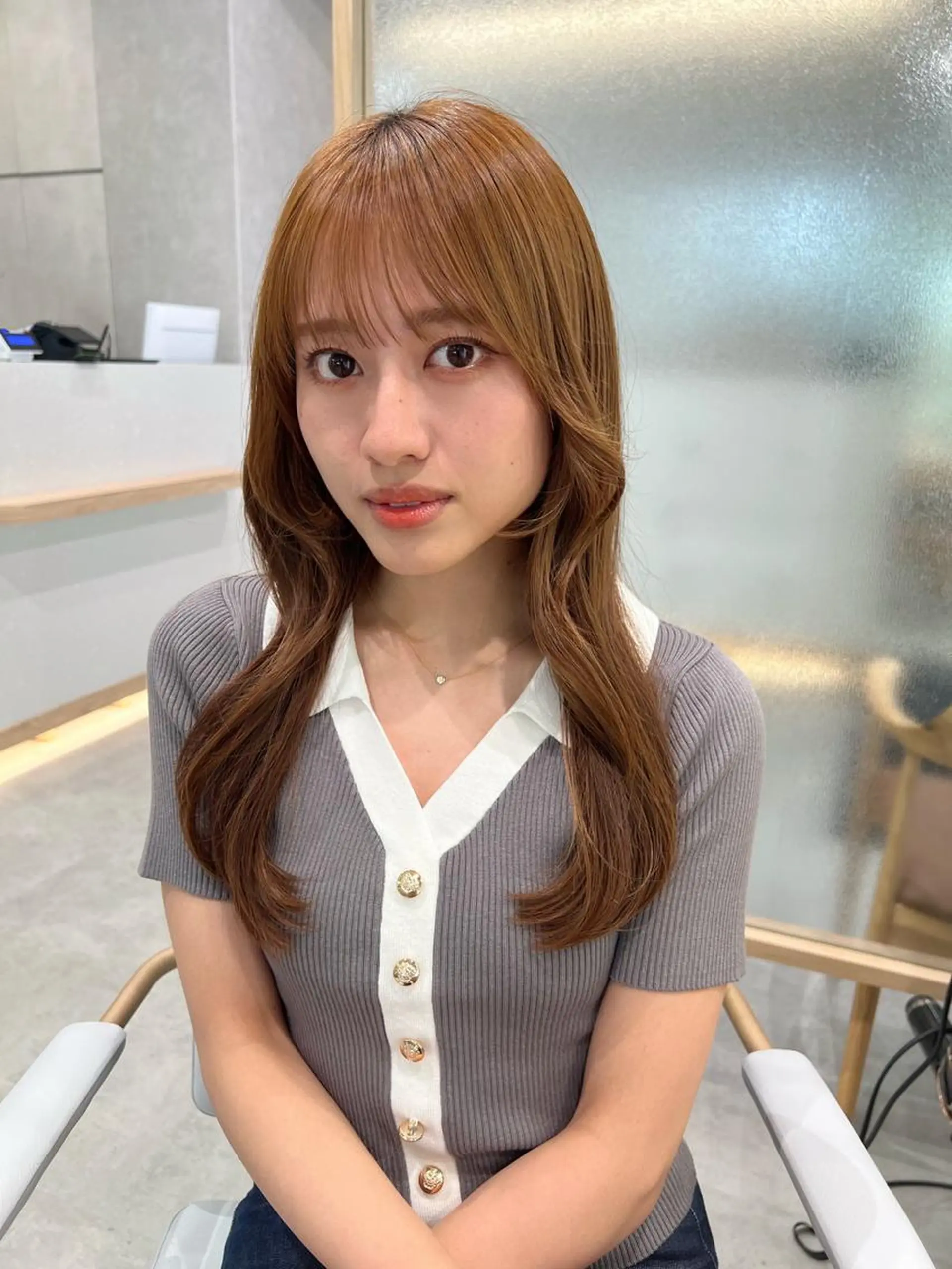 ロング カラー 顔周り🇰🇷韓国 レイヤー/いづみ💞のヘアスタイル