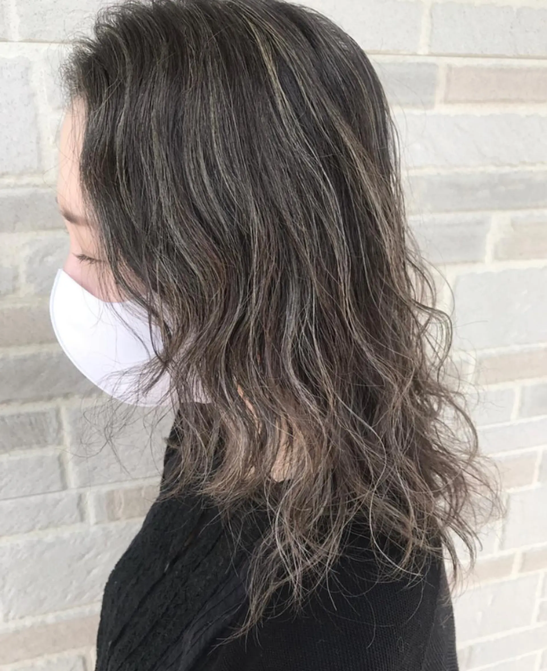 ミディアム カラー グレージュ little×link 福岡所属・littlelink キタジマのヘアスタイル