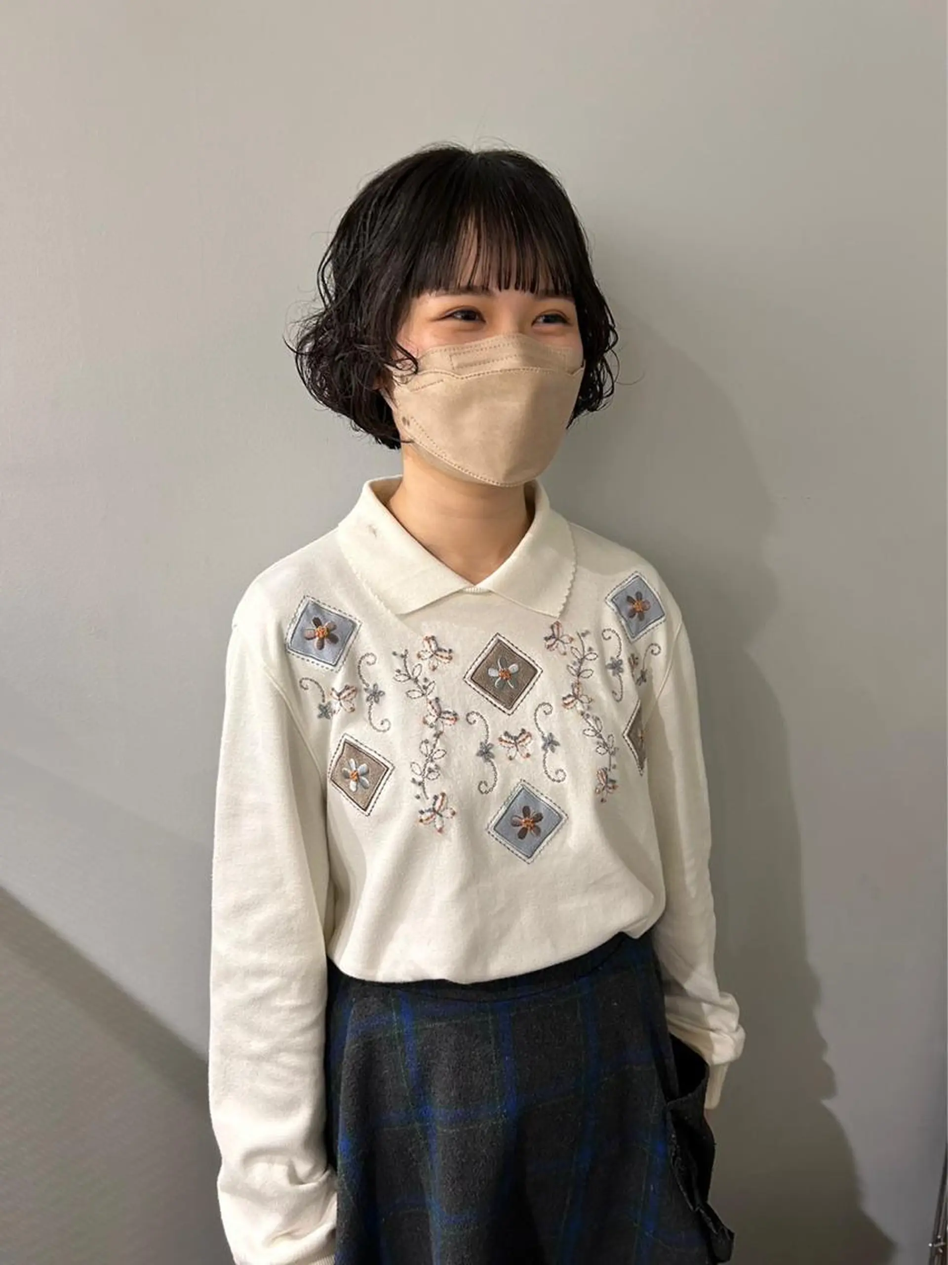 パーマ ヘアカラー いまかわ ゆなのヘアスタイル