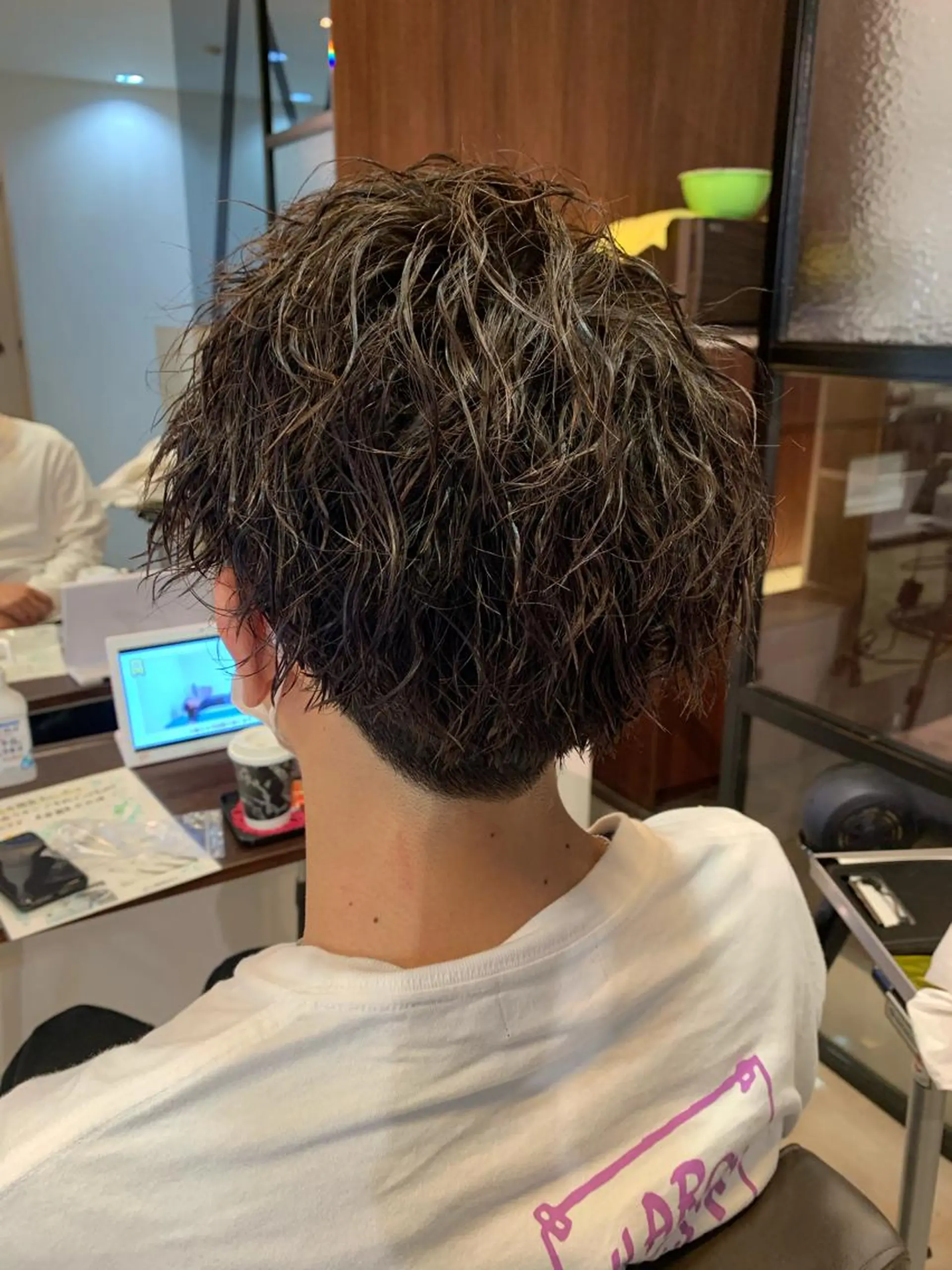 ショート メンズ メンズパーマ/難波/ 心斎橋　室園亮佑のヘアスタイル