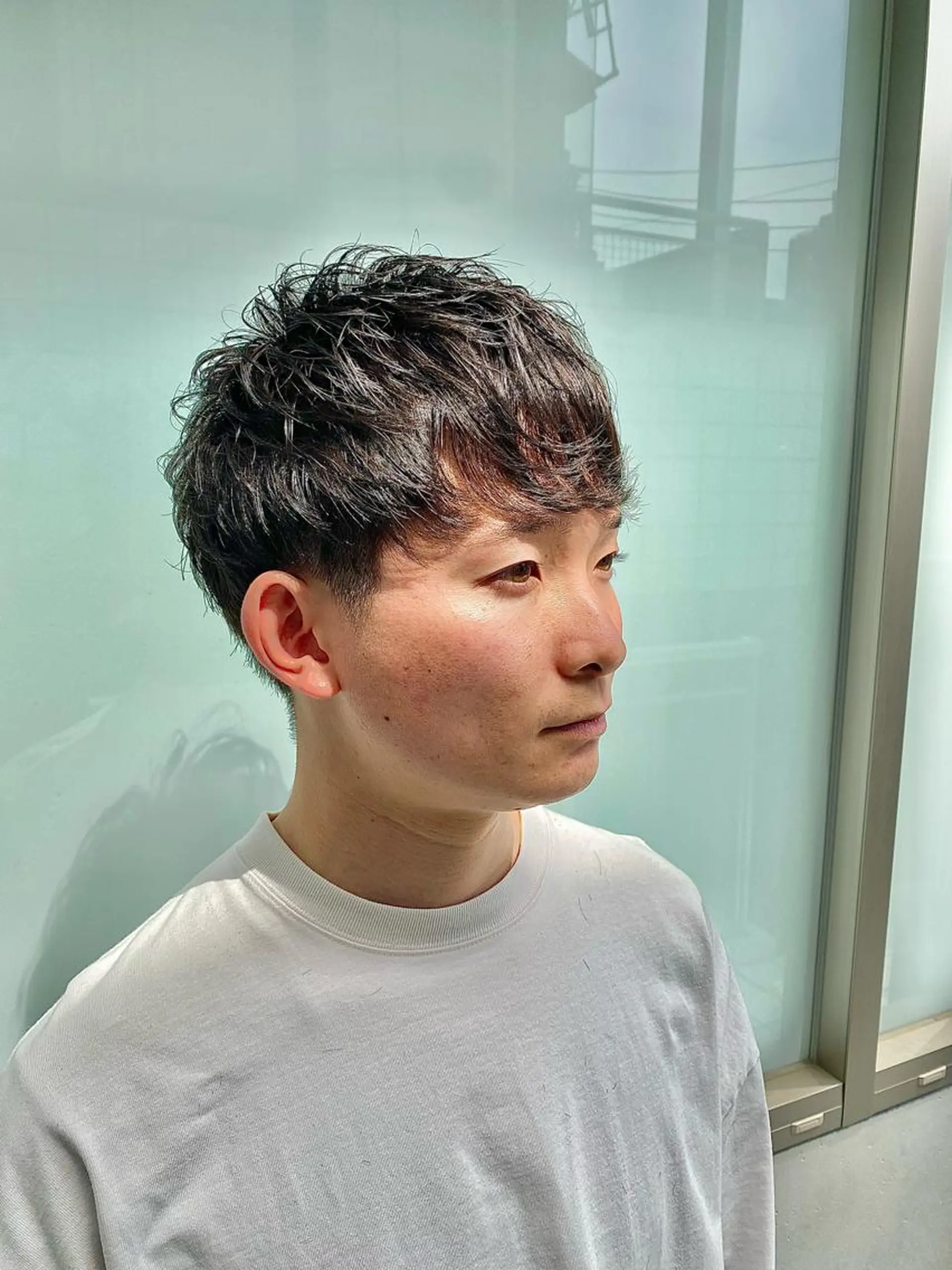 ショート カット メンズ特殊パーマ/ 似合わせカットのヘアスタイル