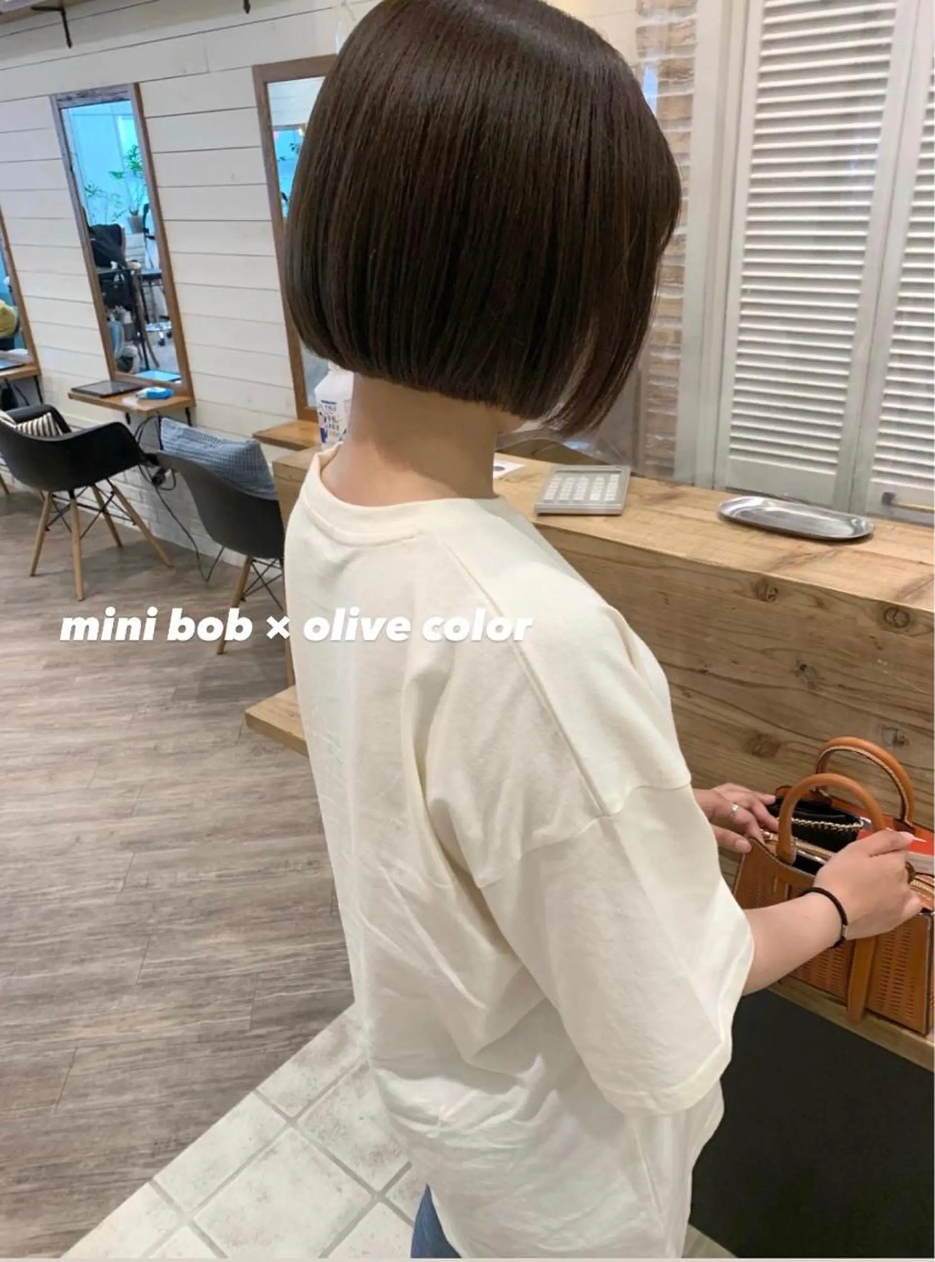 ミディアム カラー オリーブカラー ボブ 🌟アレンジが似合う カラー🌟Rumiのヘアスタイル