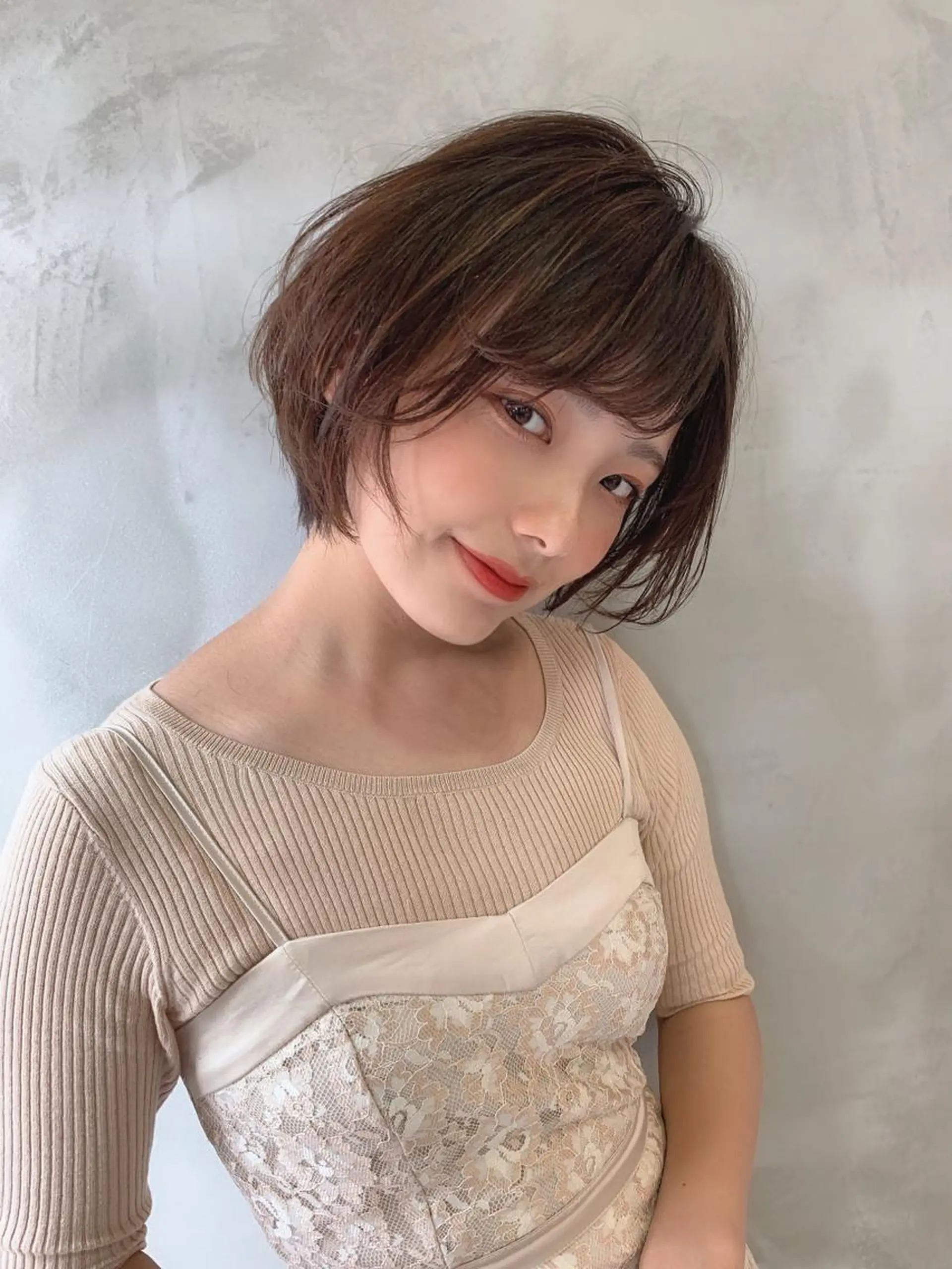ショート 本町/心斎橋/北堀江 透明感カラーSANCのヘアスタイル