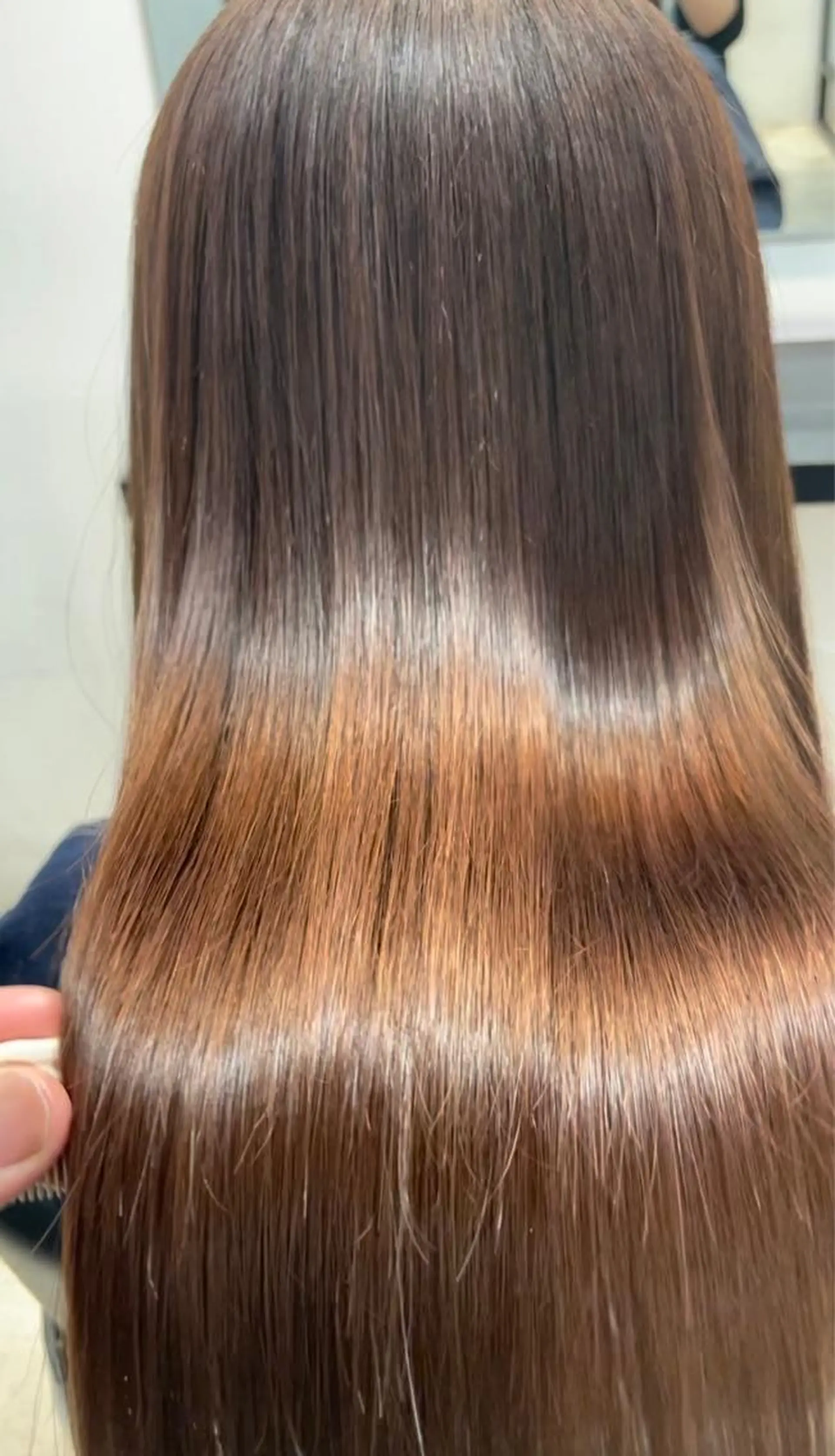 ロング カラー ベージュカラー ブラウンカラー ブラウンベージュ カット ヘアカラー 縮毛矯正 トリートメント SALOWIN梅田　　サロウィン所属・美髪/縮毛矯正特化/ 髪質改善/KJのヘアスタイル