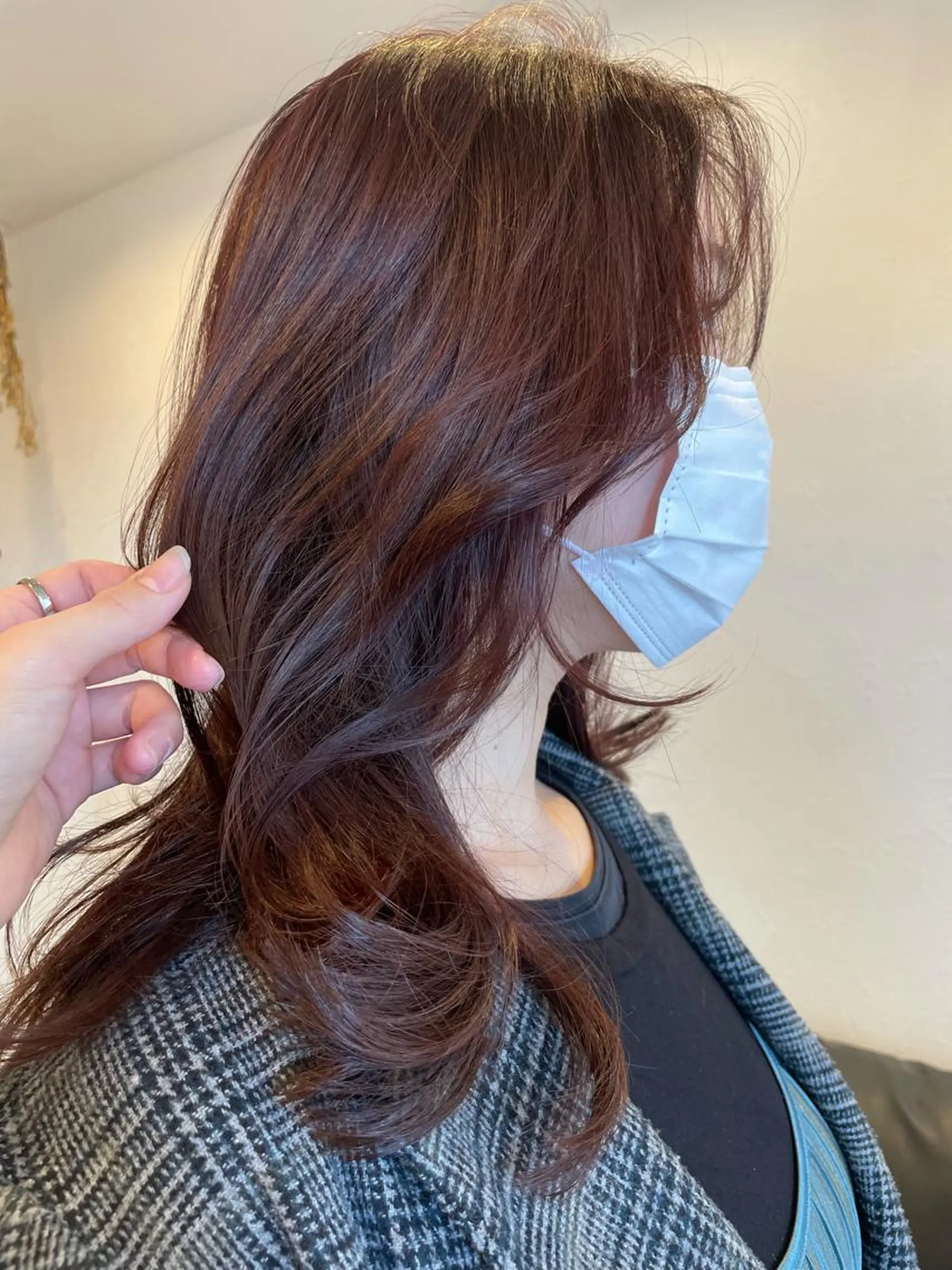 セミロング カラー カシス くびれヘア エギョモリ ヨシンモリ 韓国風ヘア risako🇰🇷 韓国ヘア/レイヤーのヘアスタイル