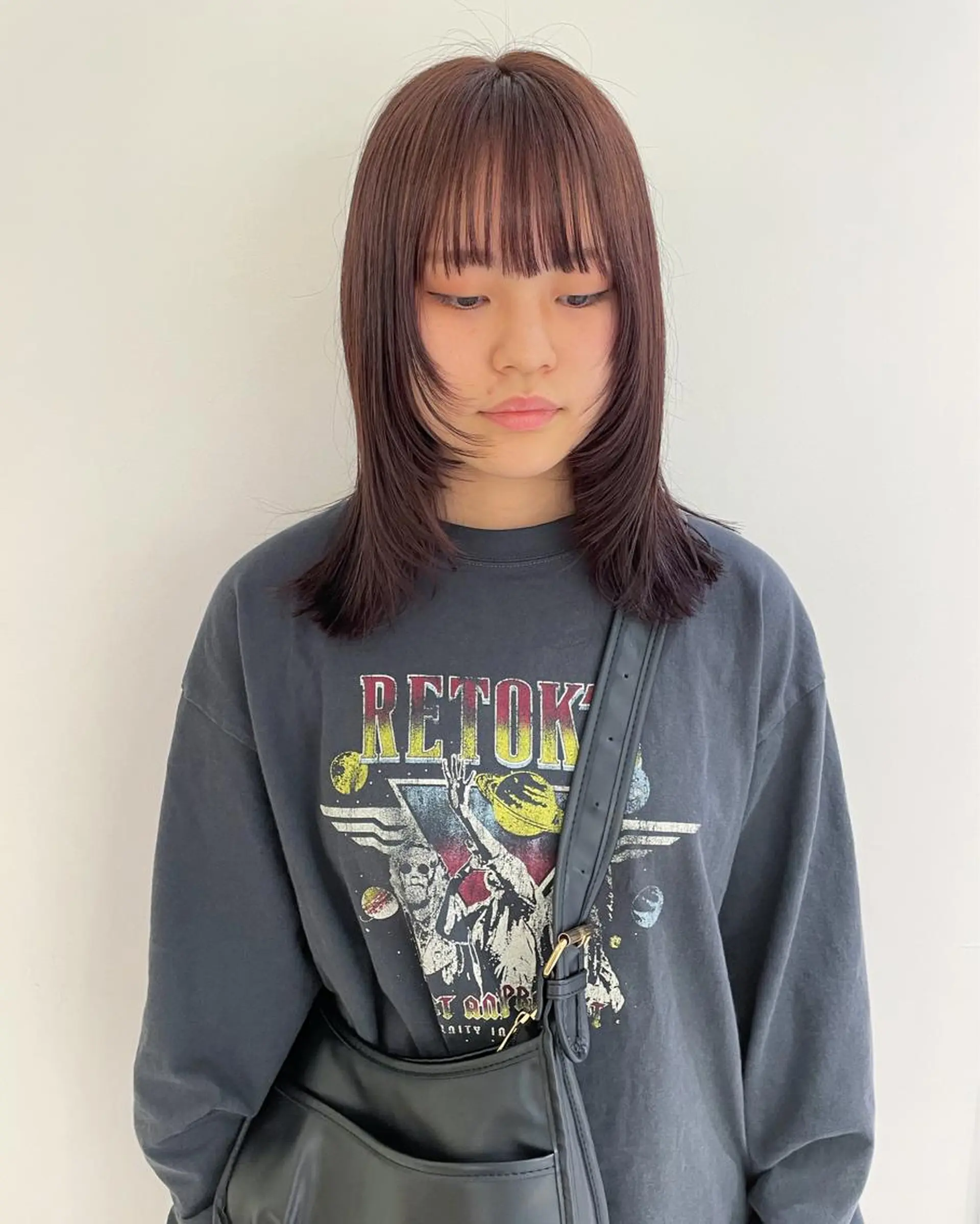 ミディアム カラー カット ヘアカラー iet.所属・ウルフ/ボブ/耳ツボ ジュエリー◎ricoのヘアスタイル