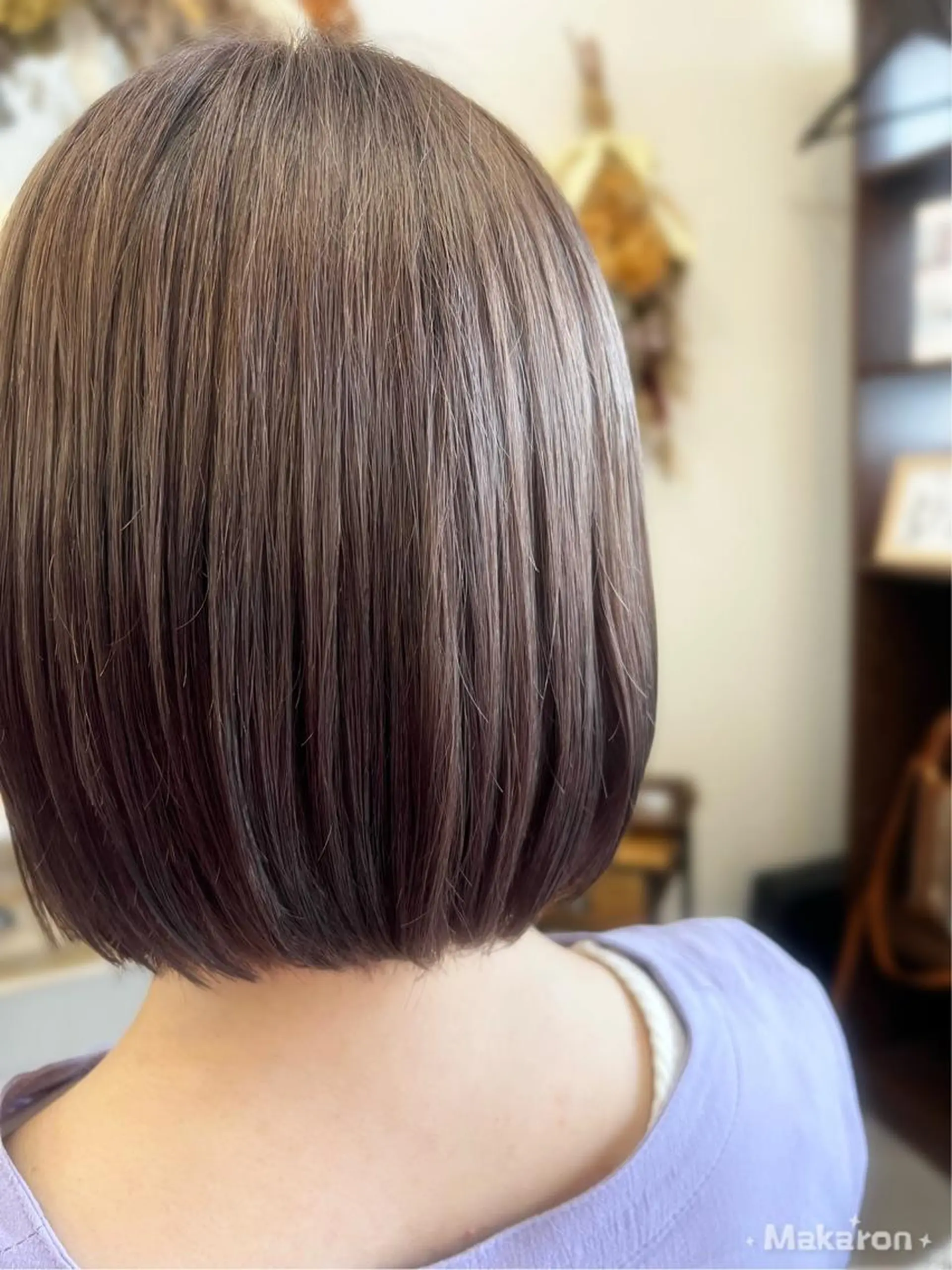 ミディアム カラー 切りっぱなしボブ ボブ hair works raptureのヘアスタイル