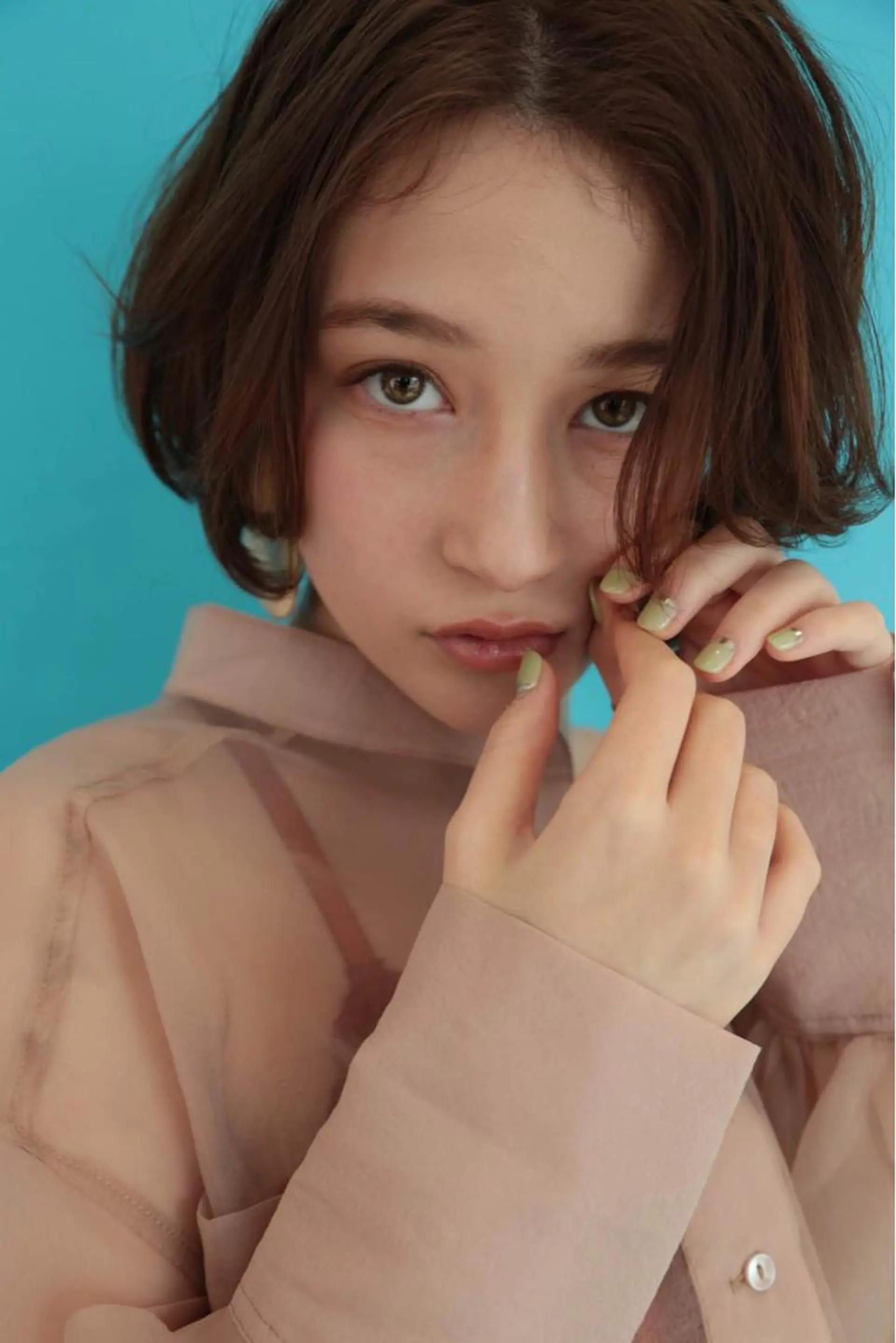 ショート カラー パーマ ナガミネアリサ/ 学芸大学/海外ヘアのヘアスタイル