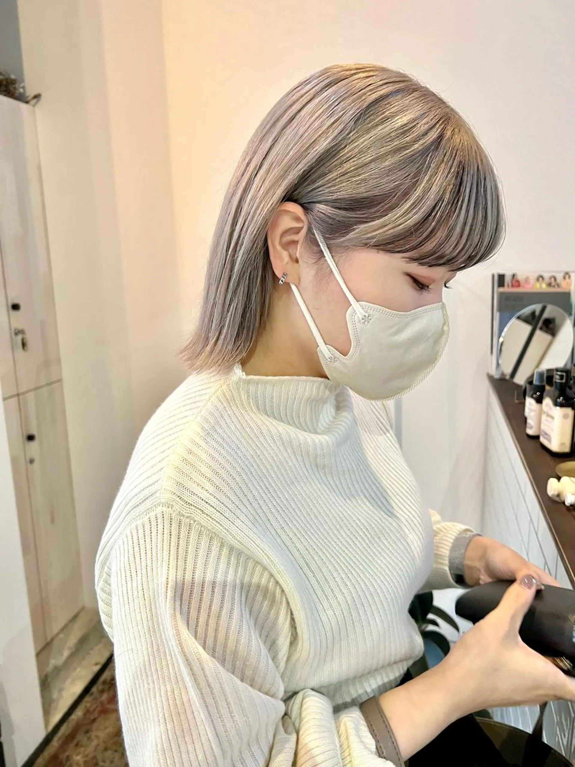 ミディアム カラー ハイトーンカラー mizuki ニュアンスパーマのその他イメージ