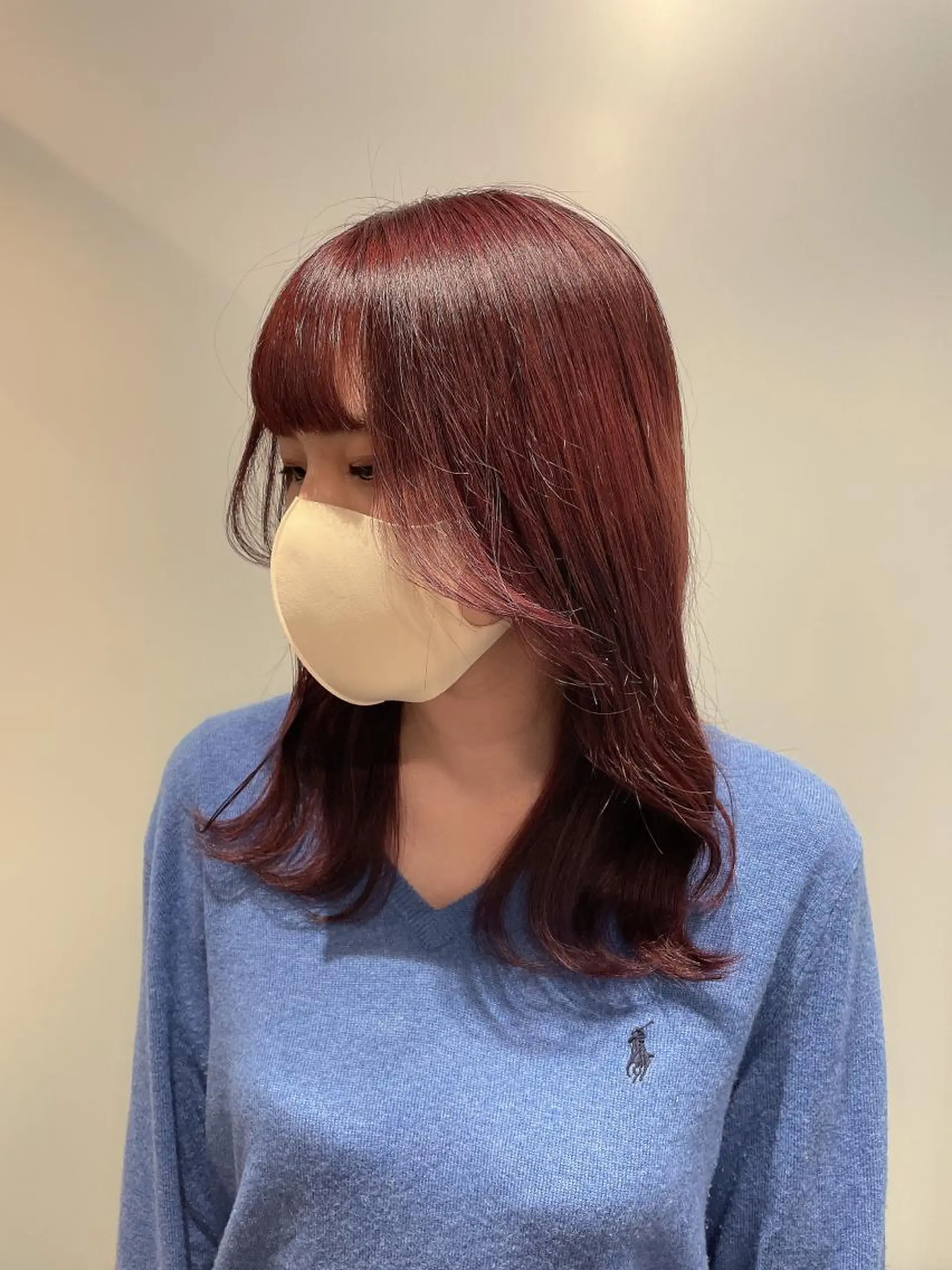 ミディアム カラー レイヤーカット カット ヘアカラー トリートメント mizuki 韓国 ヘア/髪質改善のヘアスタイル